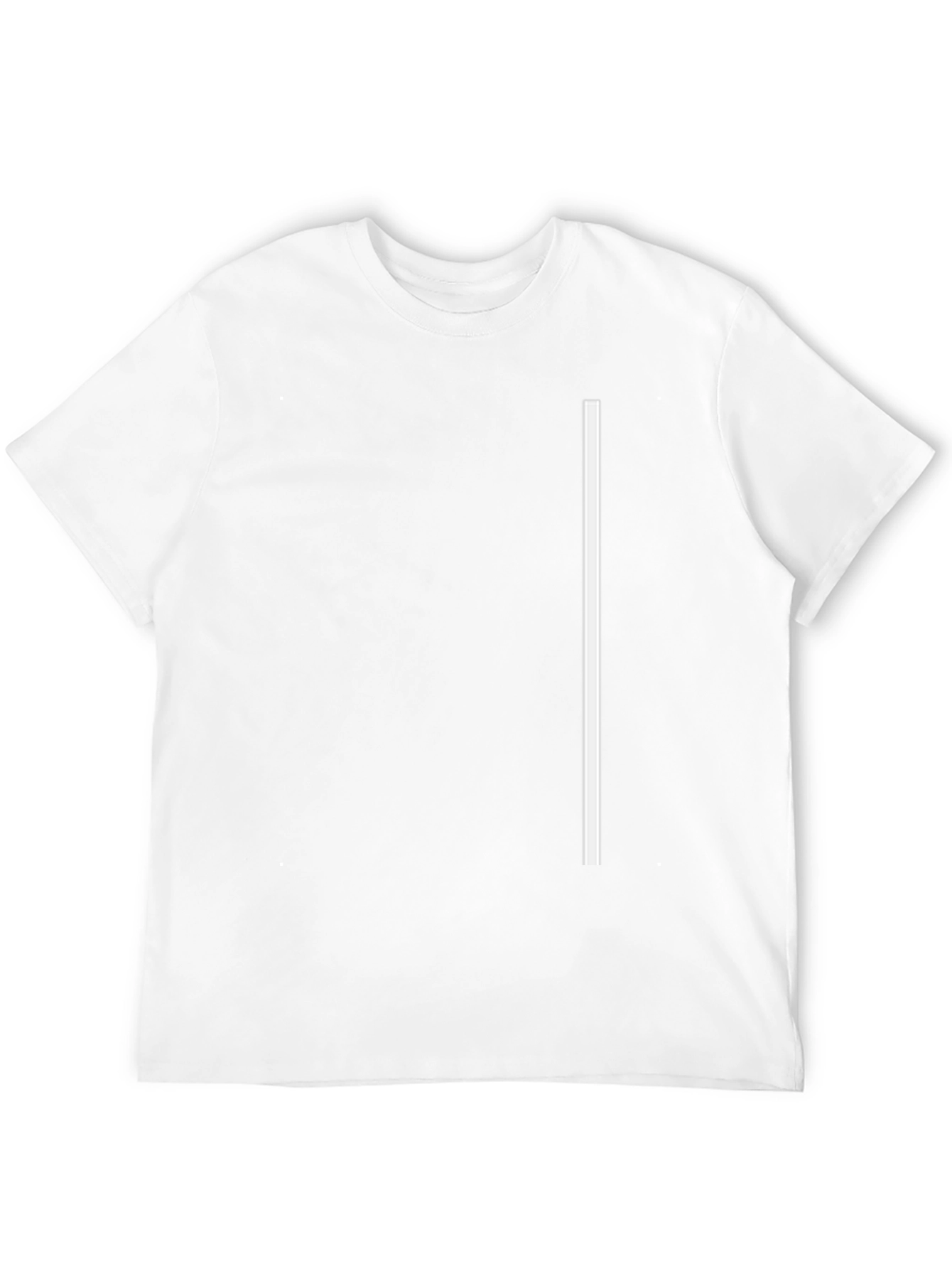 Minimalist Black Tee with White Stripe
