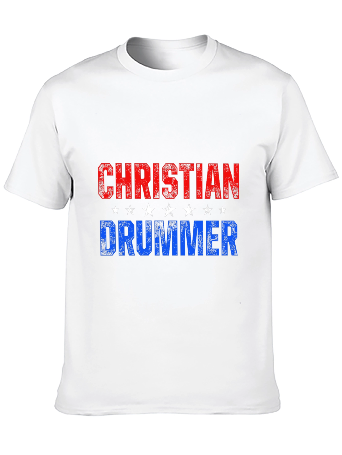 Christian Drummer T-Shirt - Patriotic Design