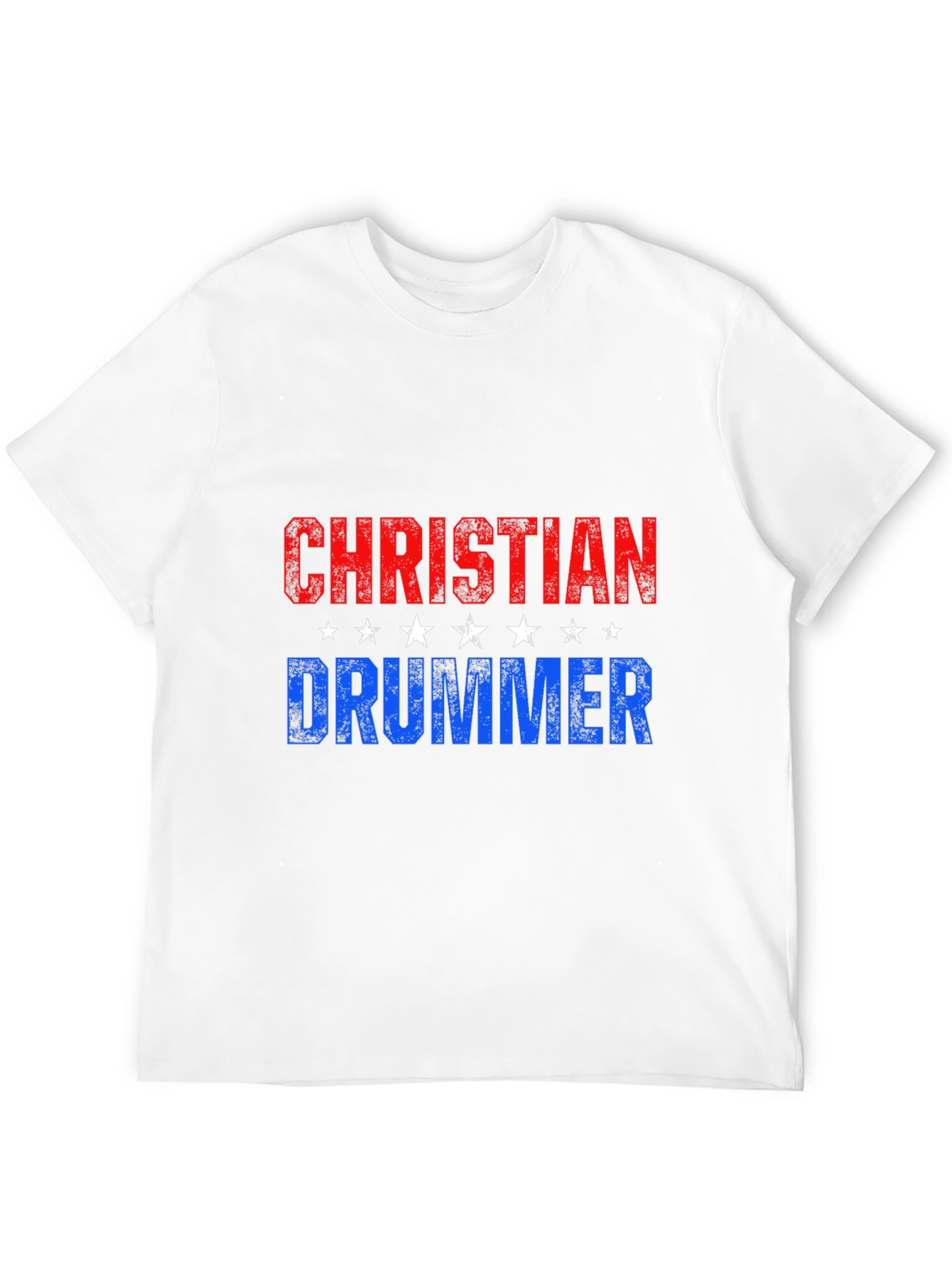 Christian Drummer T-Shirt - Patriotic Design
