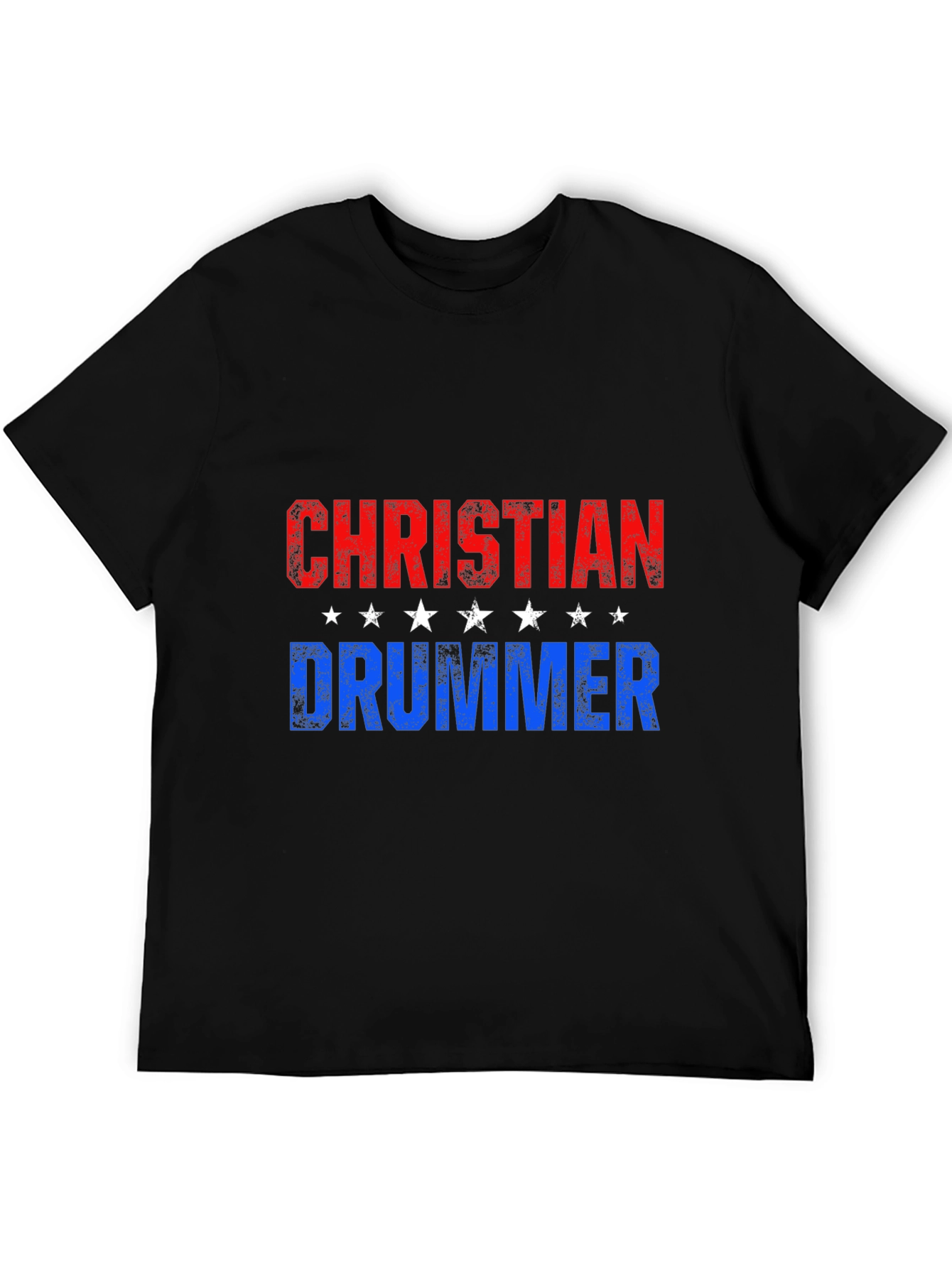 Christian Drummer T-Shirt - Patriotic Design