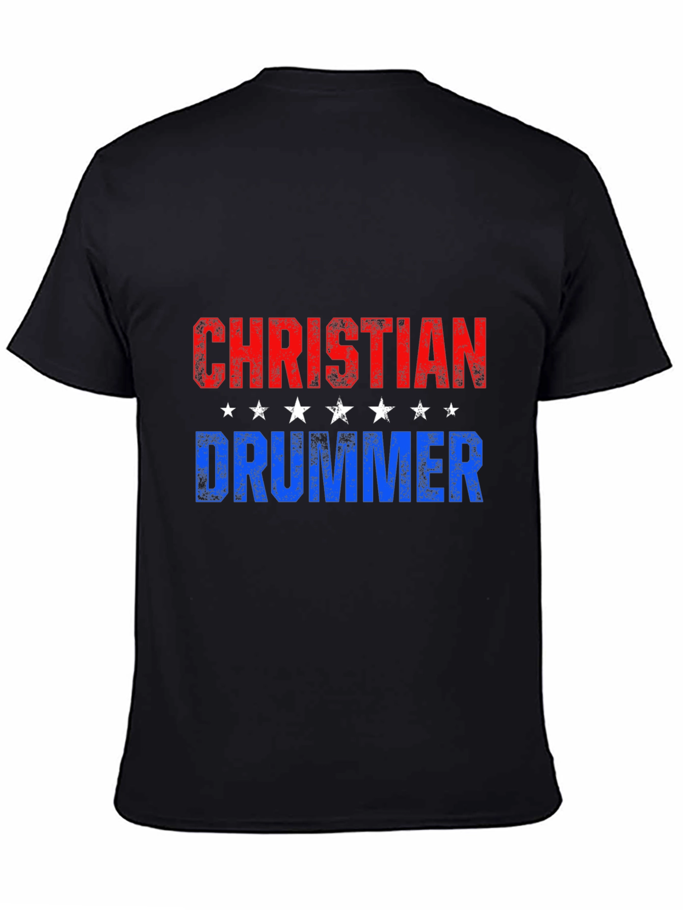 Christian Drummer T-Shirt - Patriotic Design
