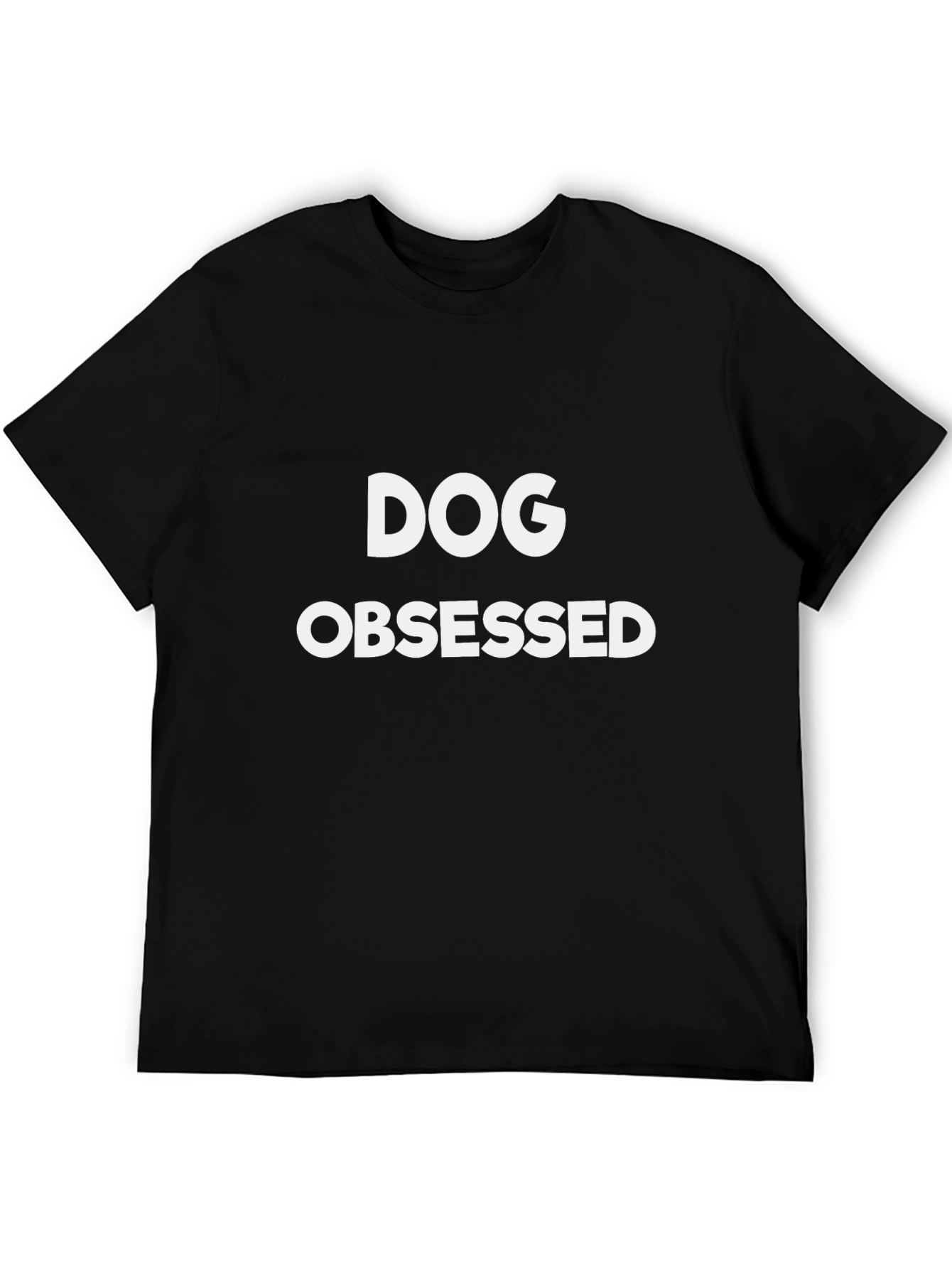 Dog Obsessed T-Shirt - Black Cotton Blend