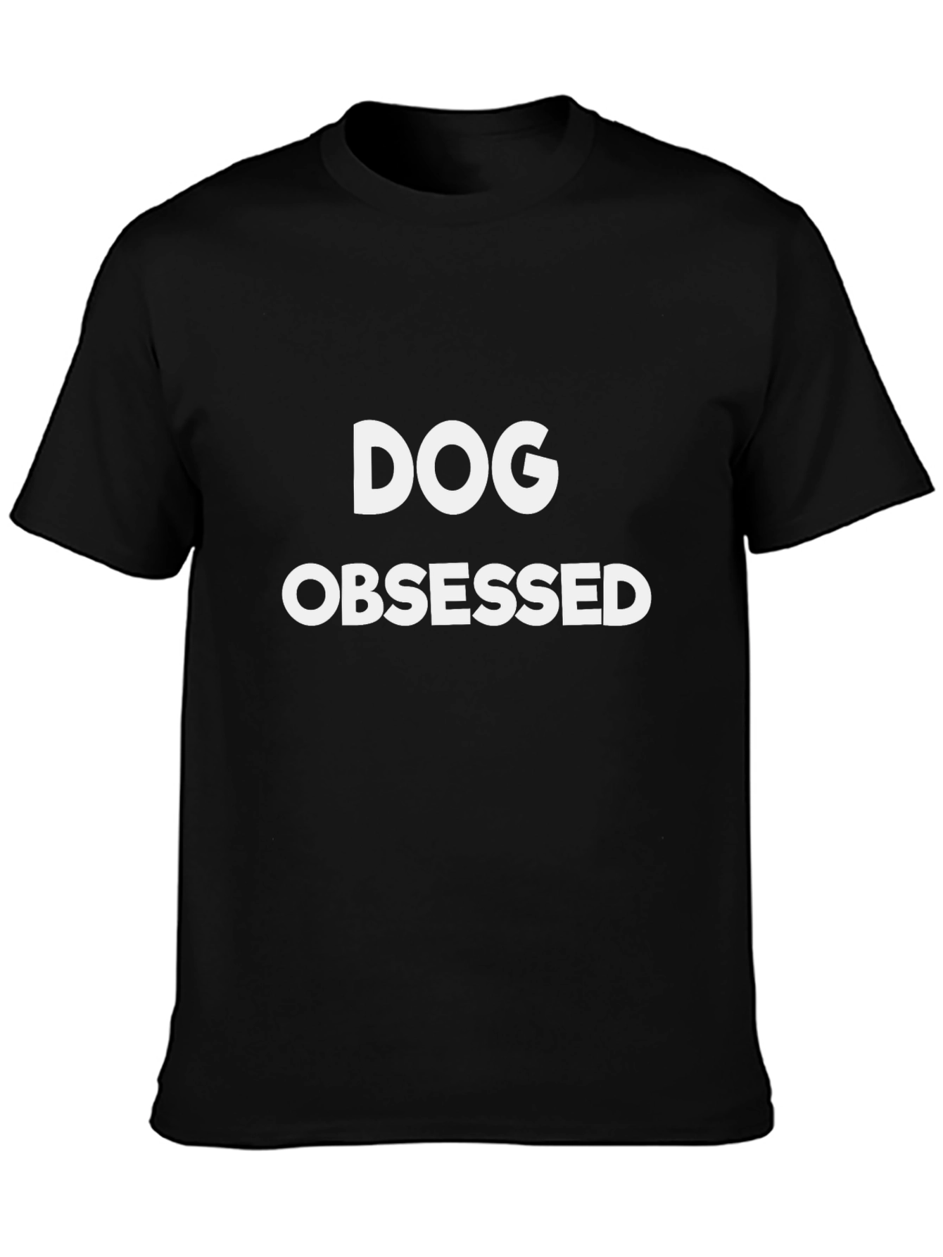 Dog Obsessed T-Shirt - Black Cotton Blend