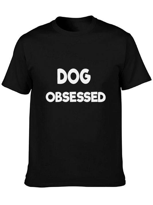 Dog Obsessed T-Shirt - Black Cotton Blend