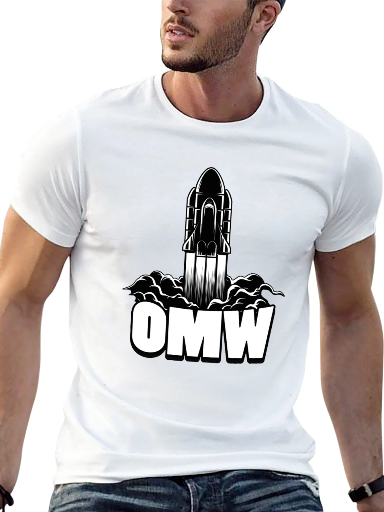 OMW Rocket Graphic Tee - Ready for Launch!