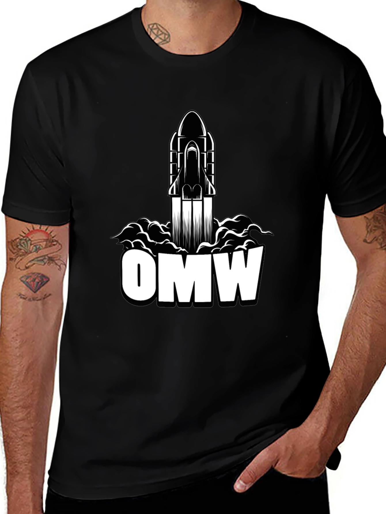 OMW Rocket Graphic Tee - Ready for Launch!