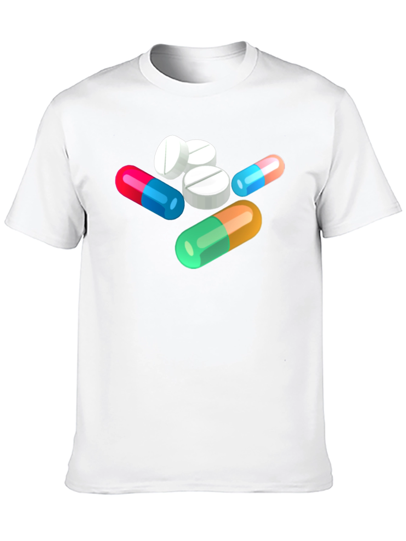 Pills Graphic Black T-Shirt - Novelty Medicine Design
