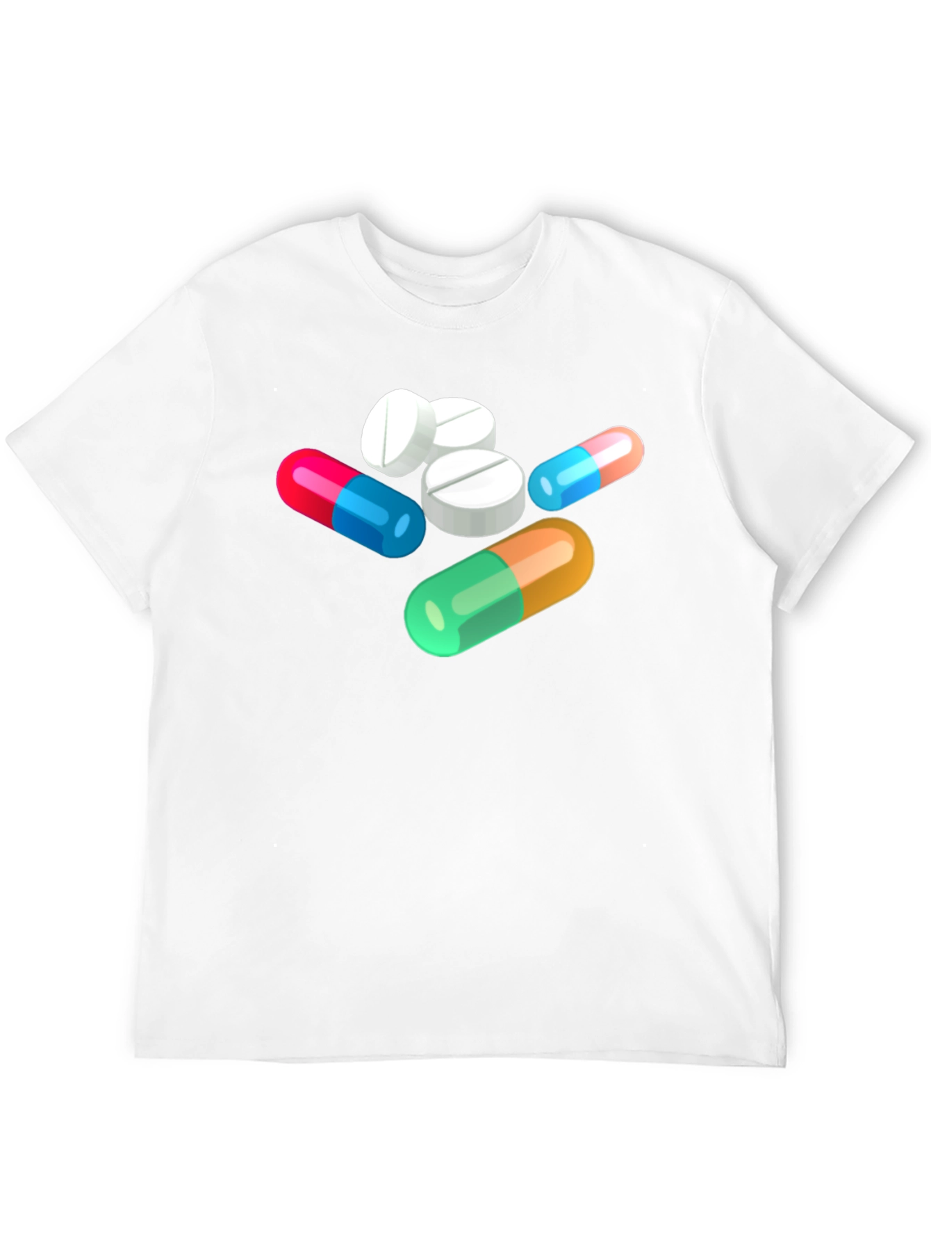 Pills Graphic Black T-Shirt - Novelty Medicine Design