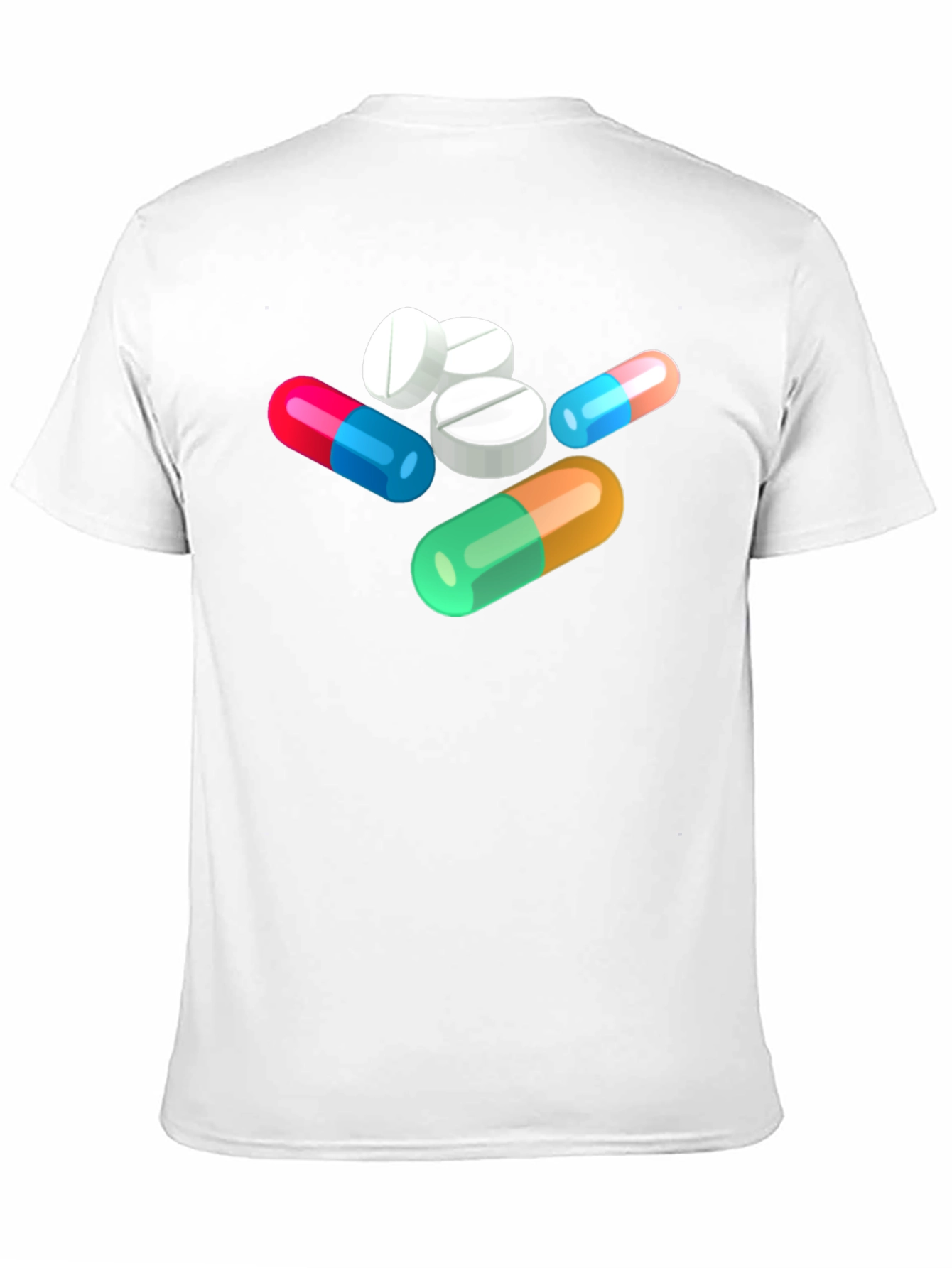 Pills Graphic Black T-Shirt - Novelty Medicine Design