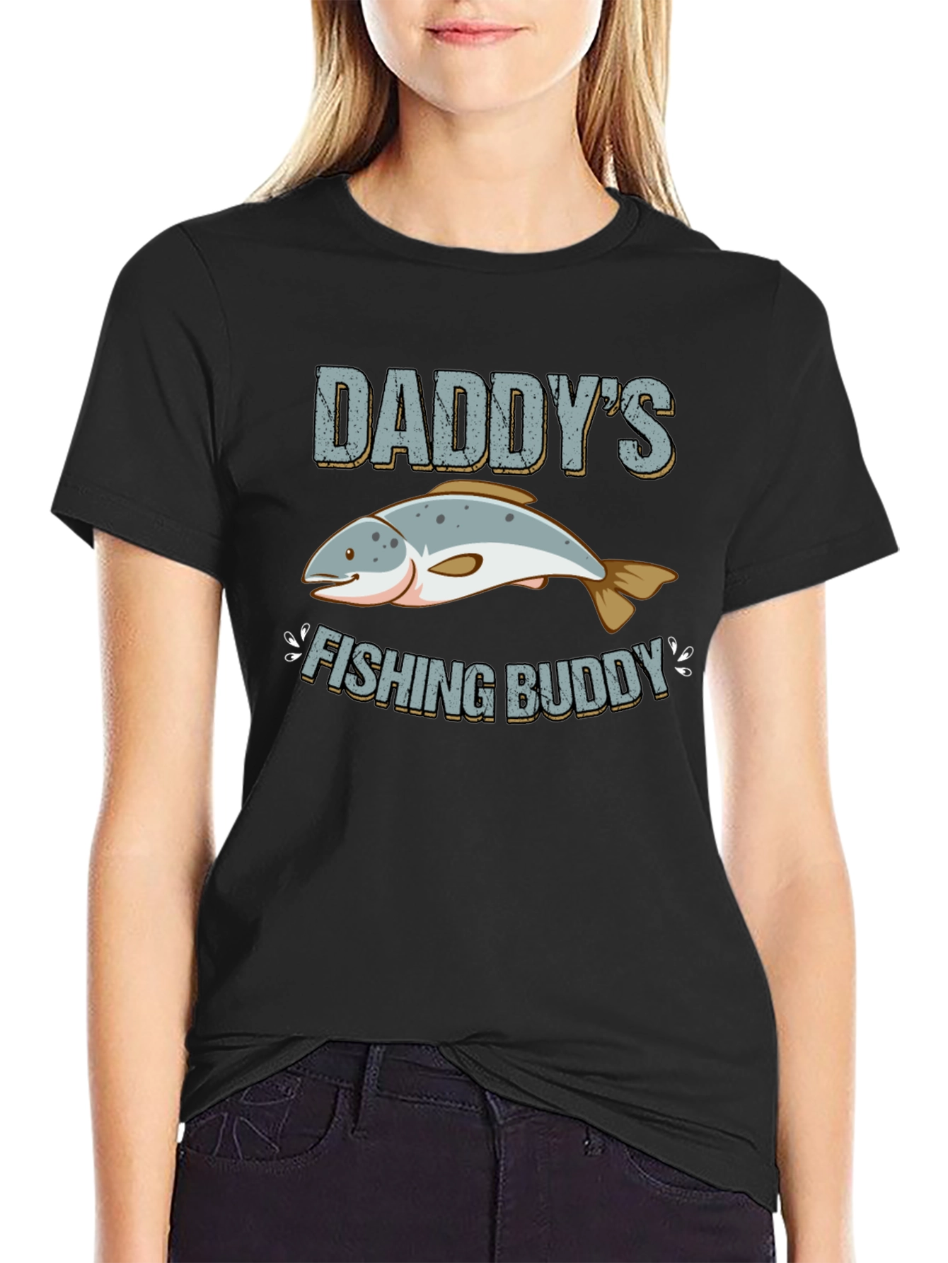 Daddys Fishing Buddy Graphic T-Shirt