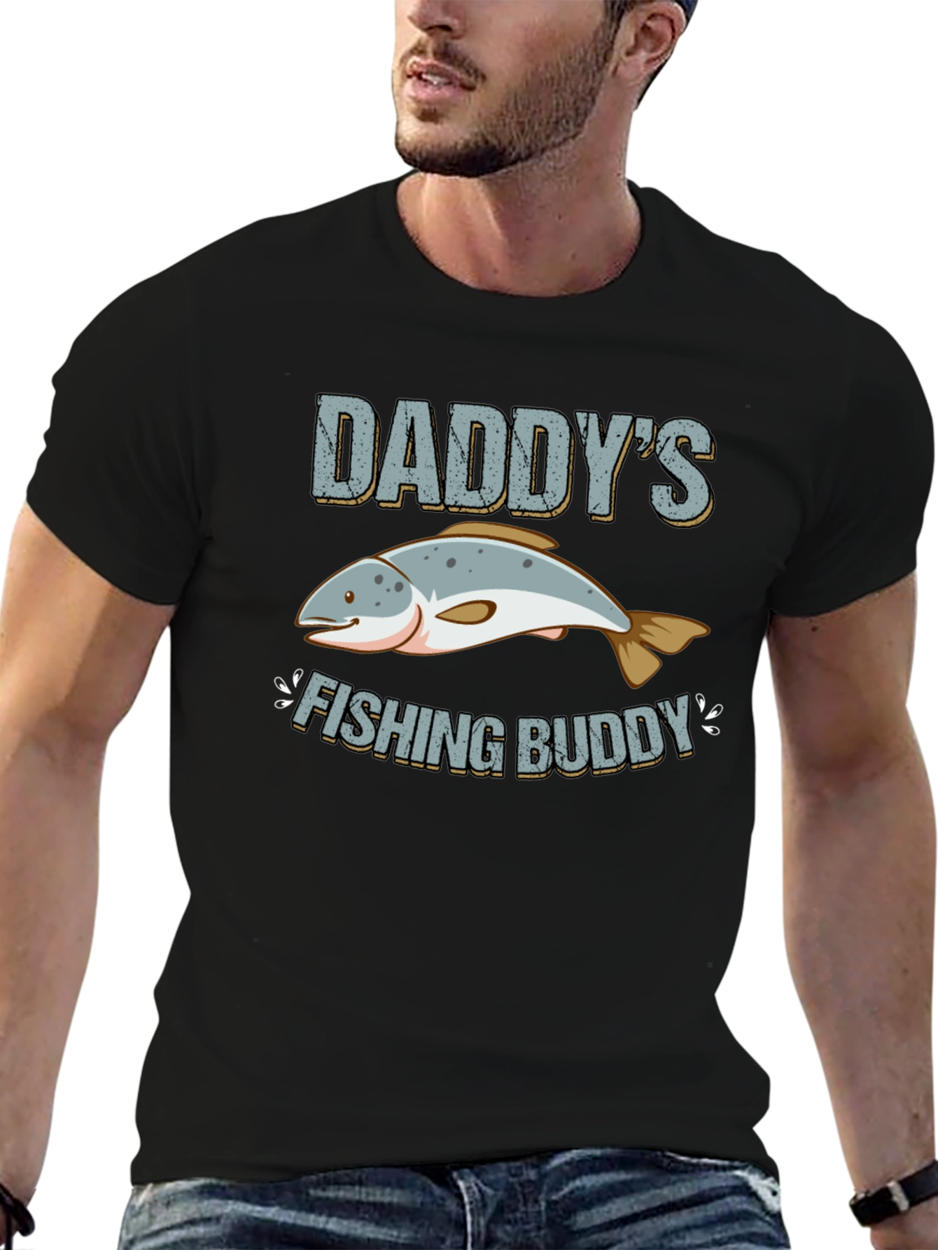 Daddys Fishing Buddy Graphic T-Shirt