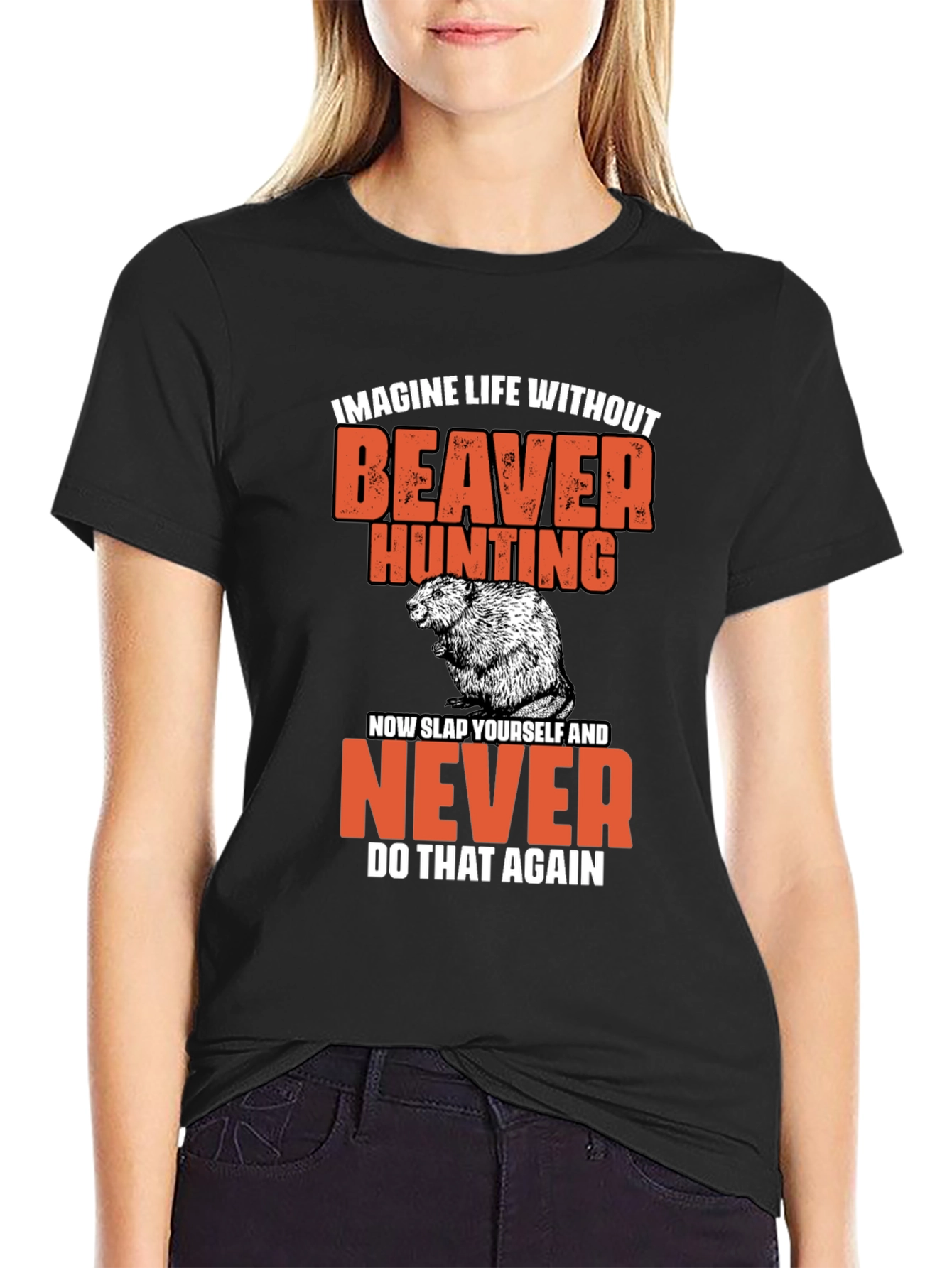 Beaver Hunting Graphic T-Shirt