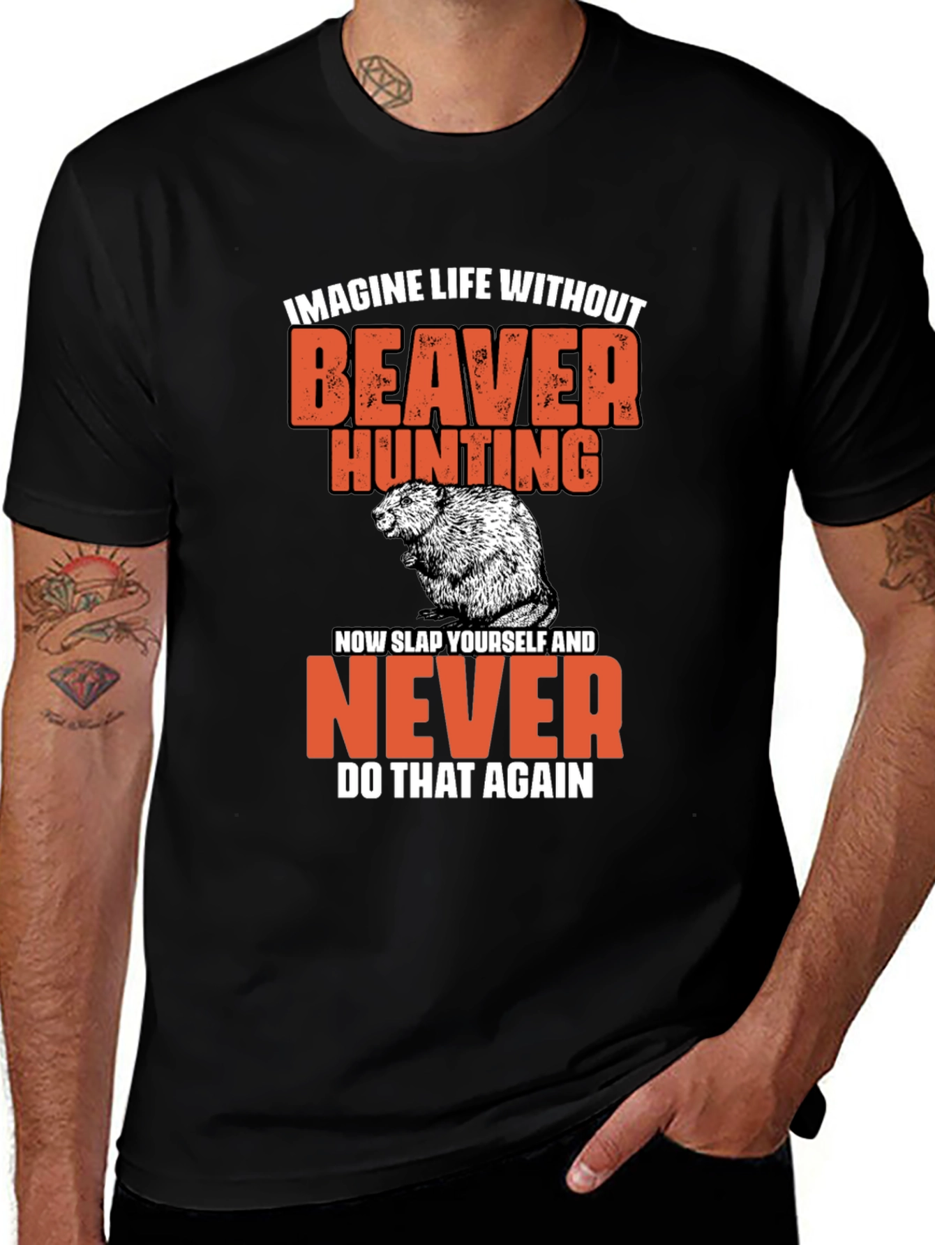 Beaver Hunting Graphic T-Shirt