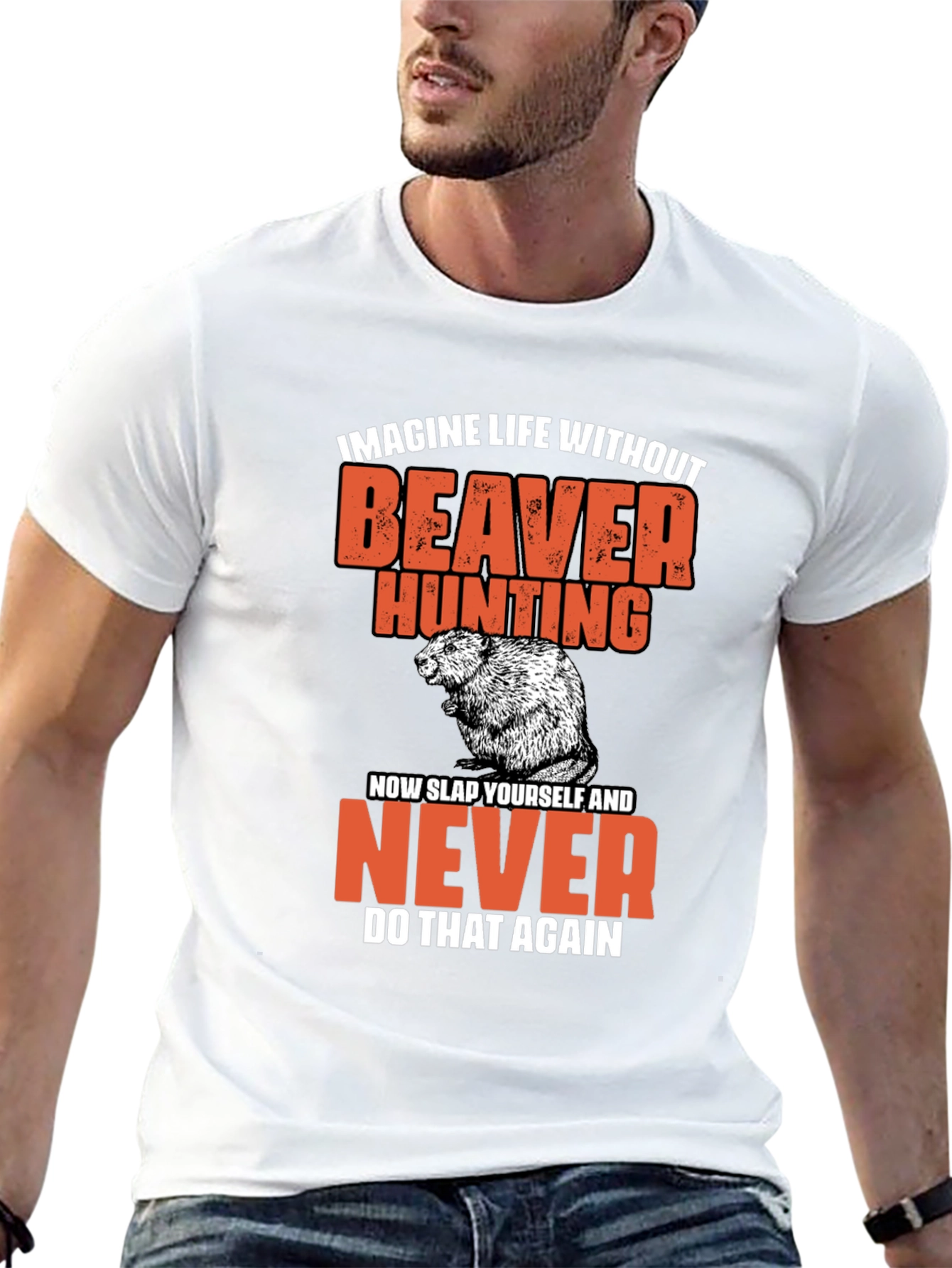 Beaver Hunting Graphic T-Shirt