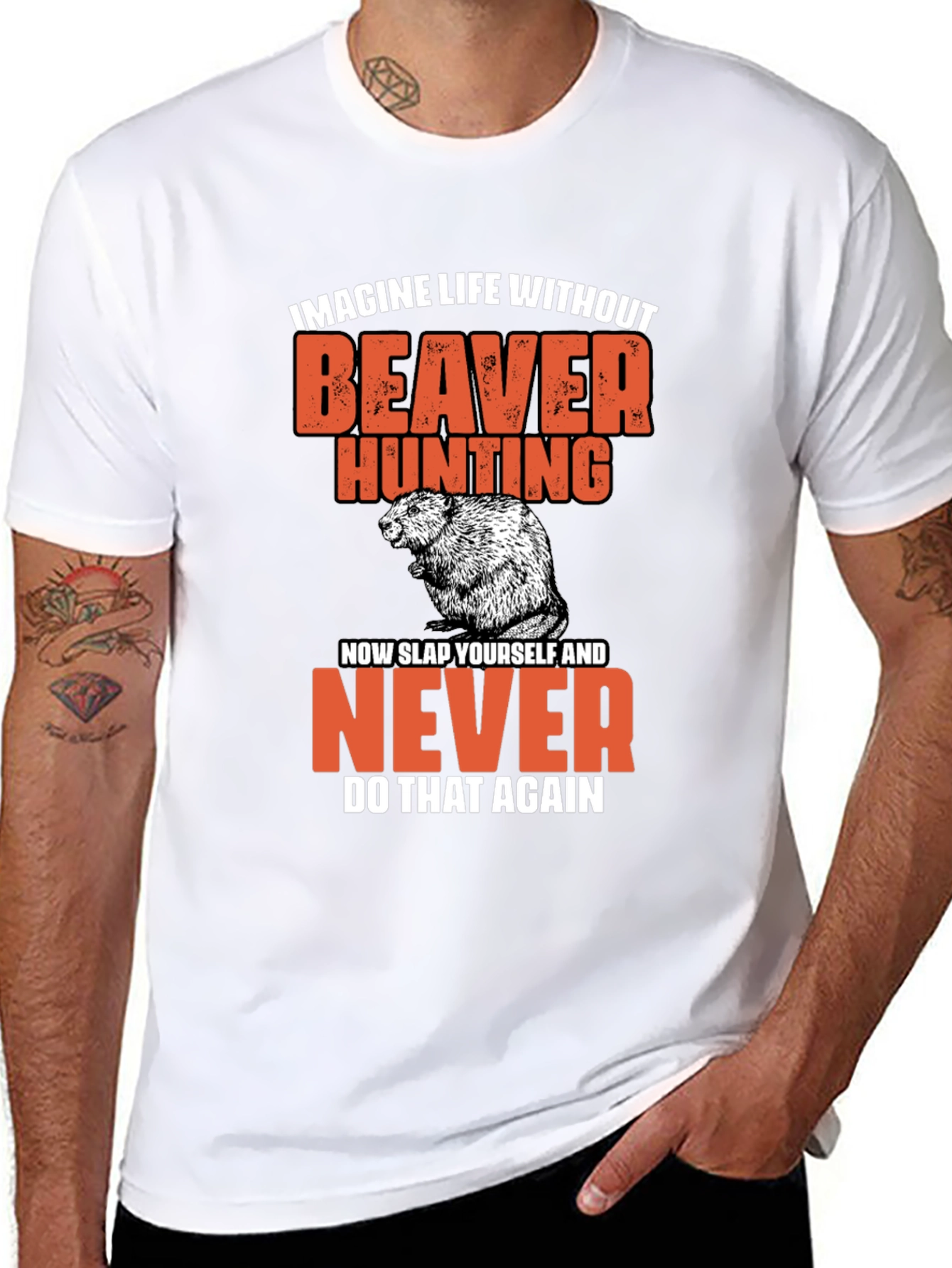 Beaver Hunting Graphic T-Shirt