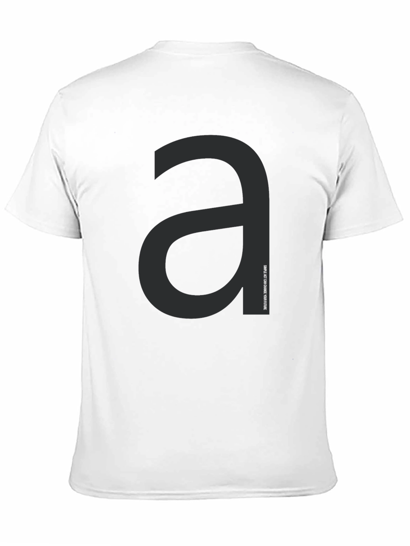 Minimalist Black T-Shirt with Letter a Graphic