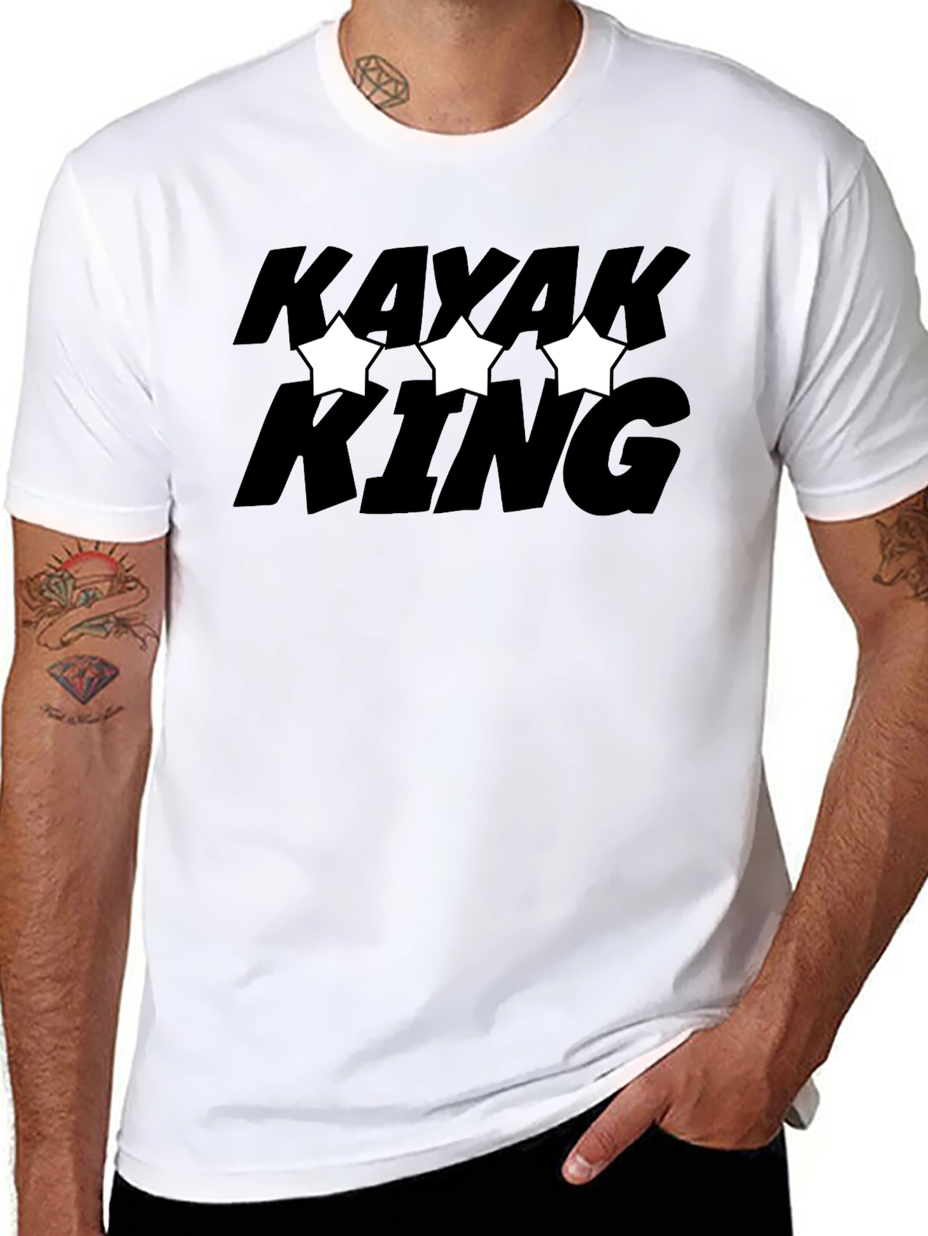 Kayak King T-Shirt - Black Graphic Tee
