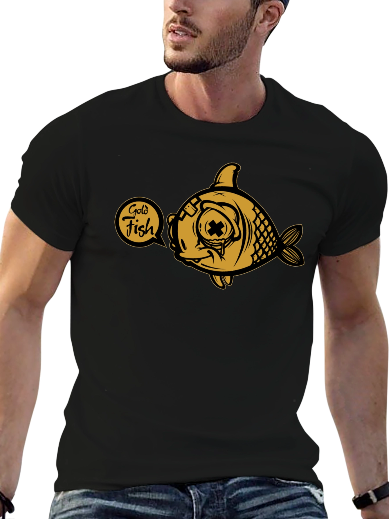 Goldfish Graphic T-Shirt - Unique Cartoon Design