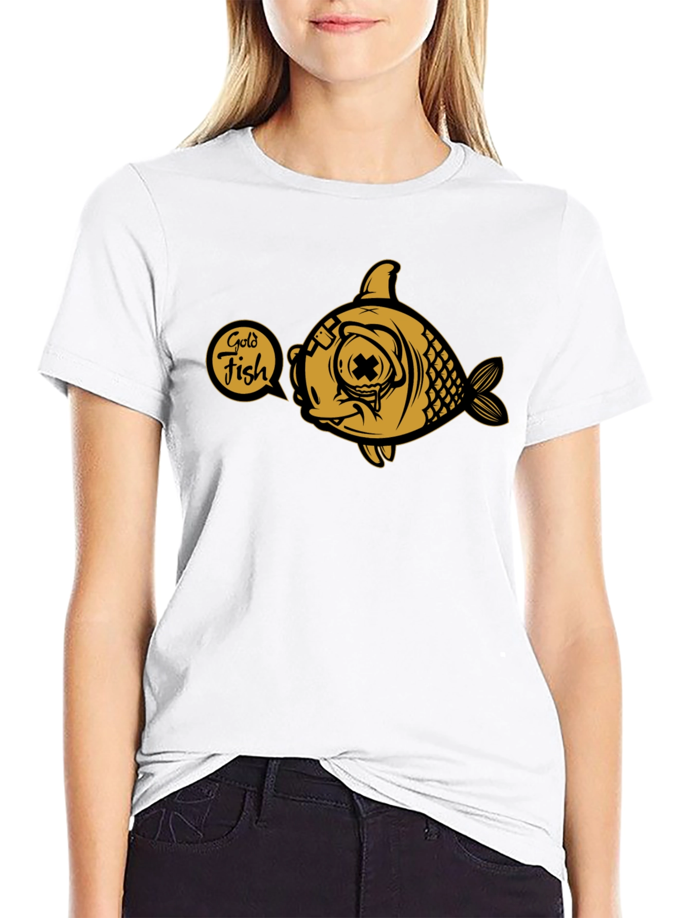 Goldfish Graphic T-Shirt - Unique Cartoon Design