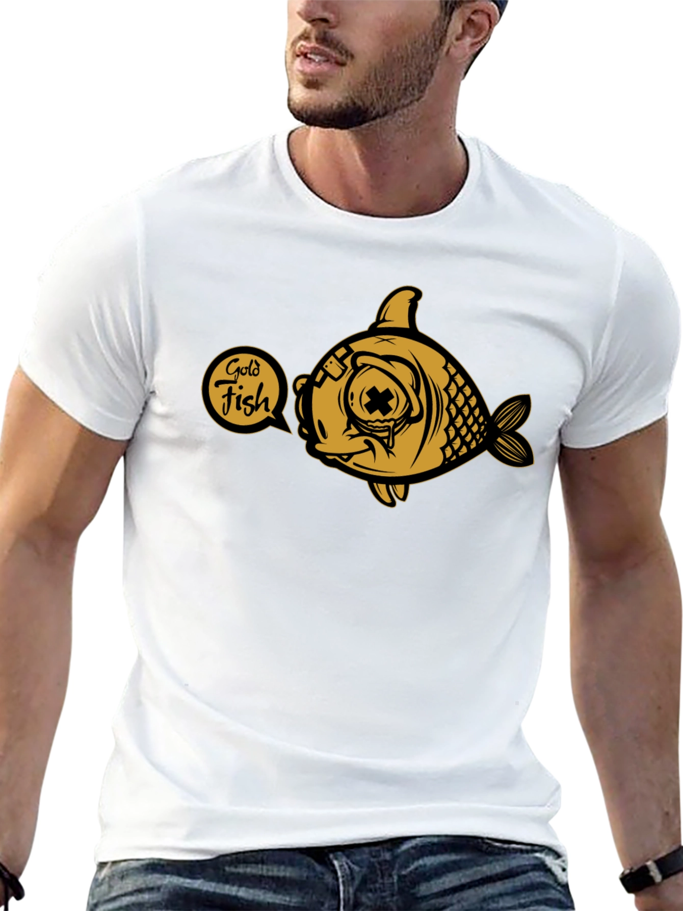 Goldfish Graphic T-Shirt - Unique Cartoon Design