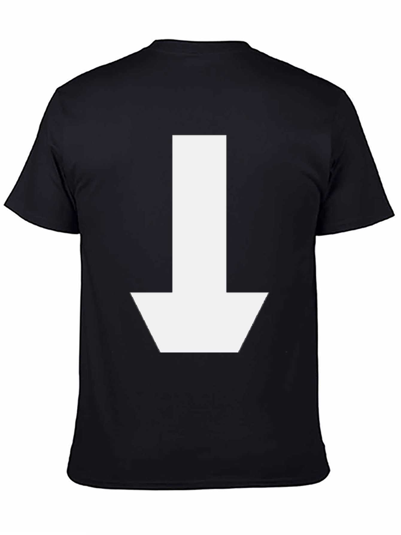 Down Arrow Graphic T-Shirt - Casual Black Tee