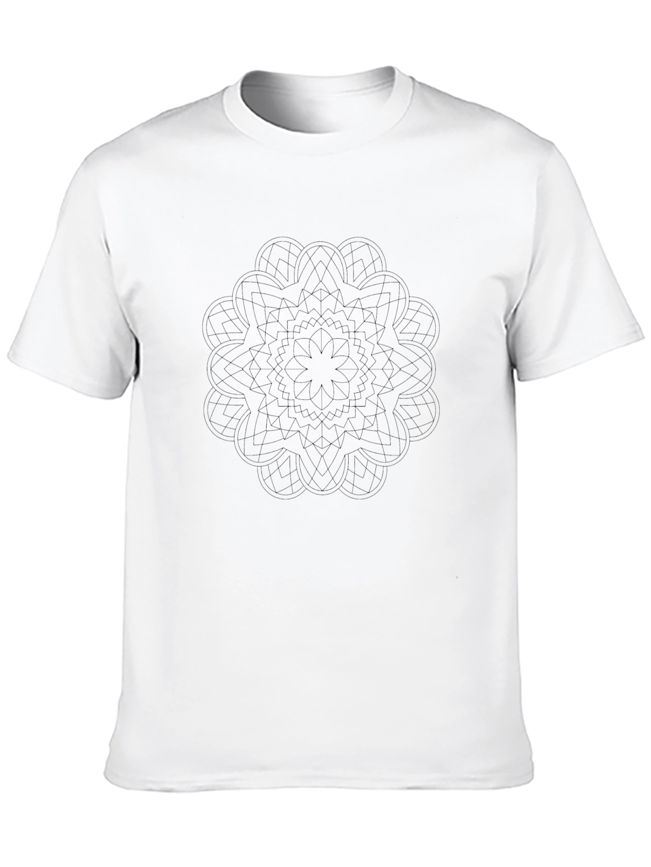 Geometric Mandala Tee - Stylish Black T-Shirt