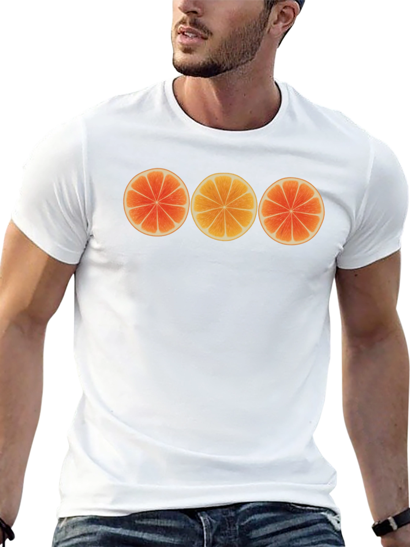 Citrus Slice Graphic T-Shirt - Unique Fruit Design