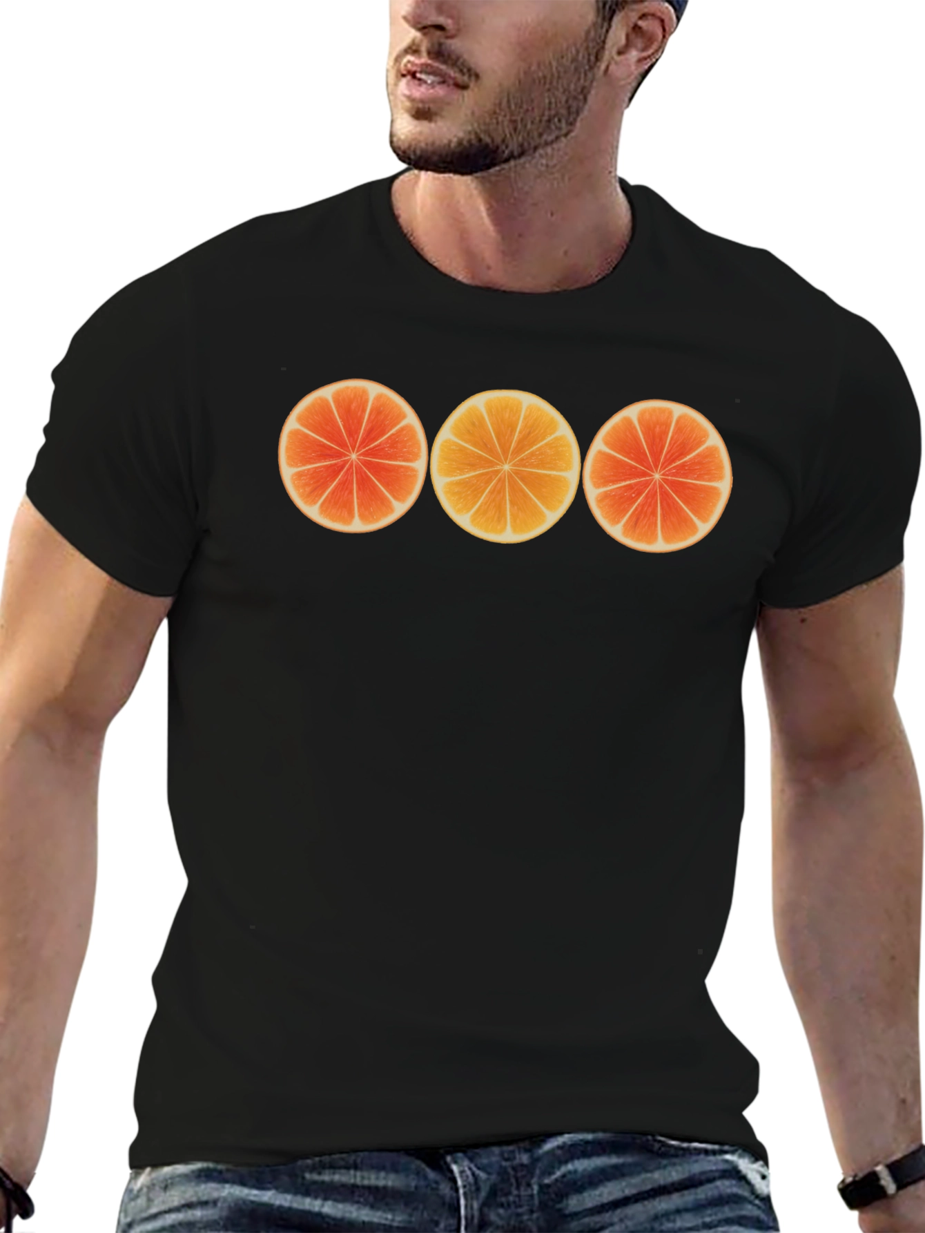 Citrus Slice Graphic T-Shirt - Unique Fruit Design