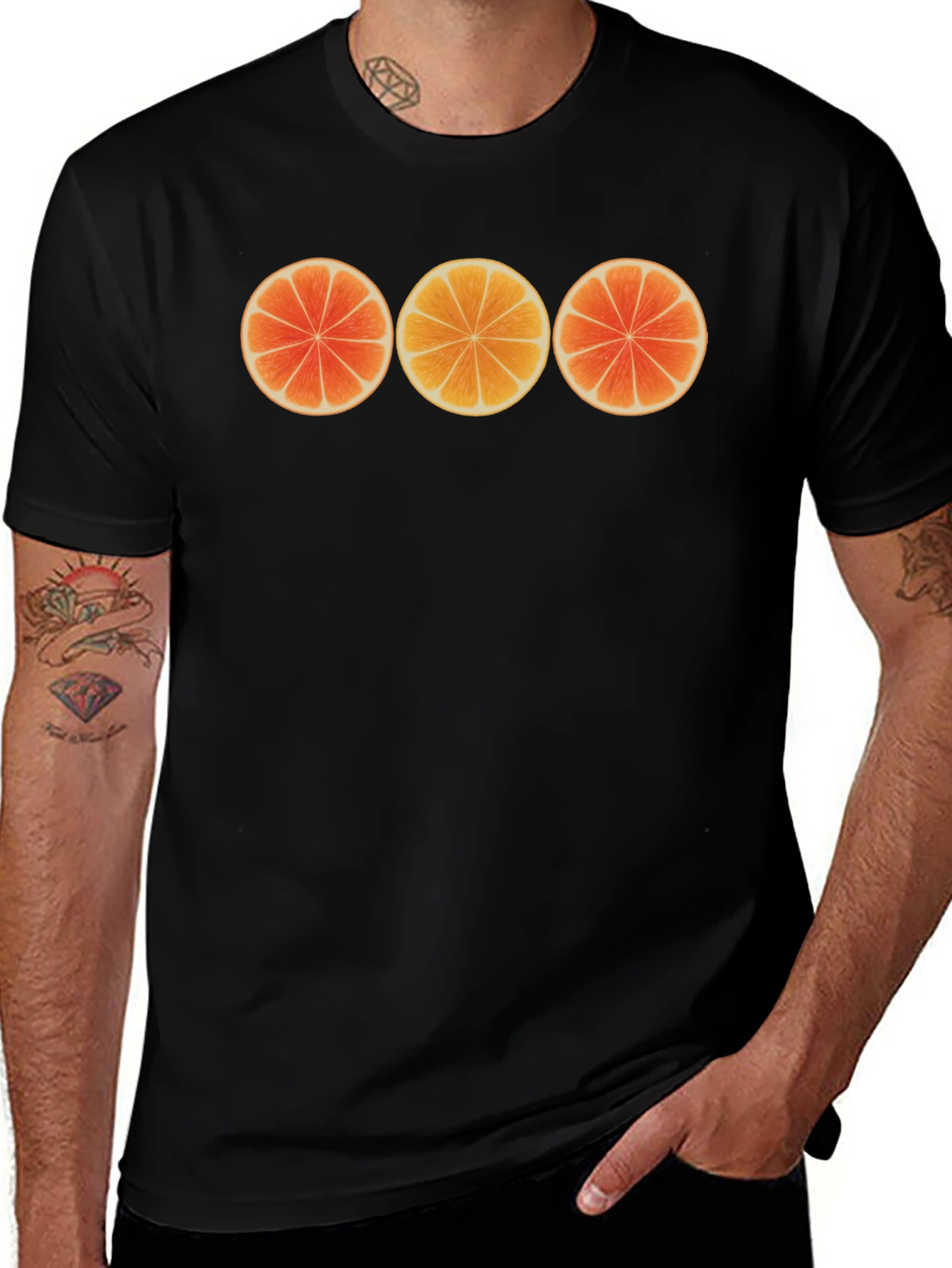 Citrus Slice Graphic T-Shirt - Unique Fruit Design