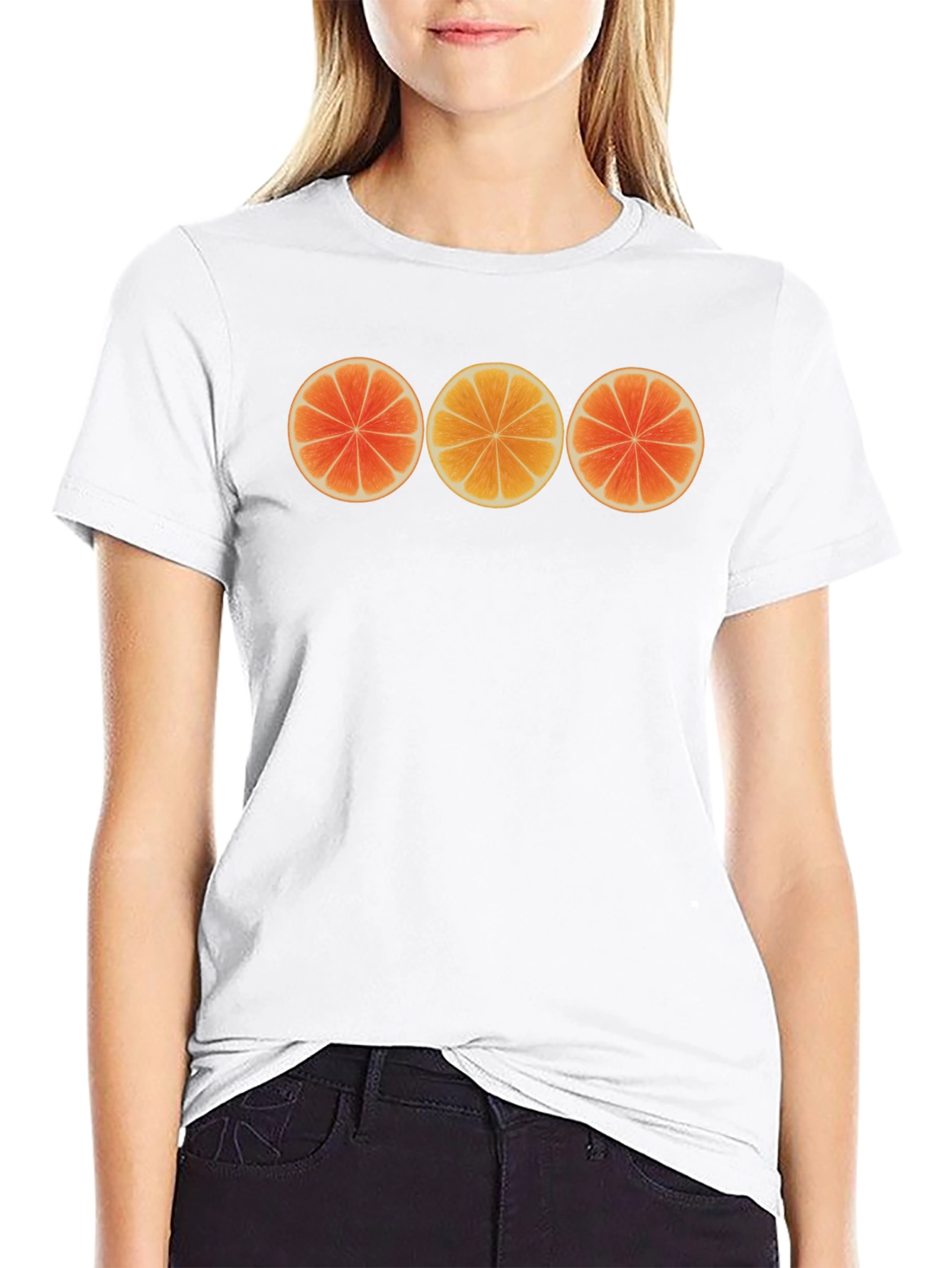 Citrus Slice Graphic T-Shirt - Unique Fruit Design