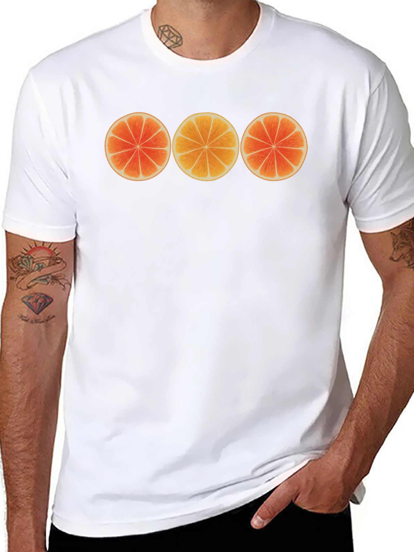 Citrus Slice Graphic T-Shirt - Unique Fruit Design