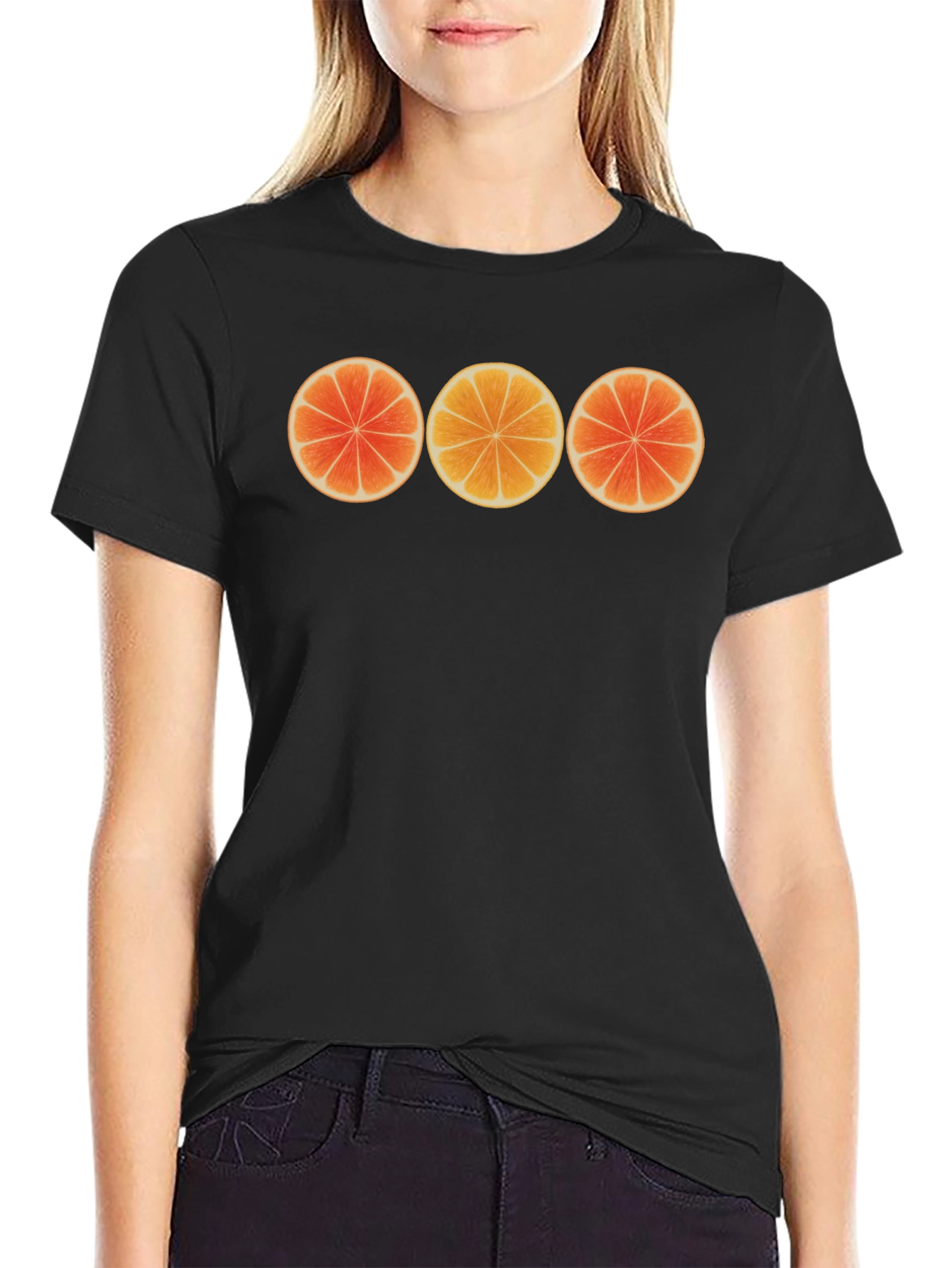 Citrus Slice Graphic T-Shirt - Unique Fruit Design
