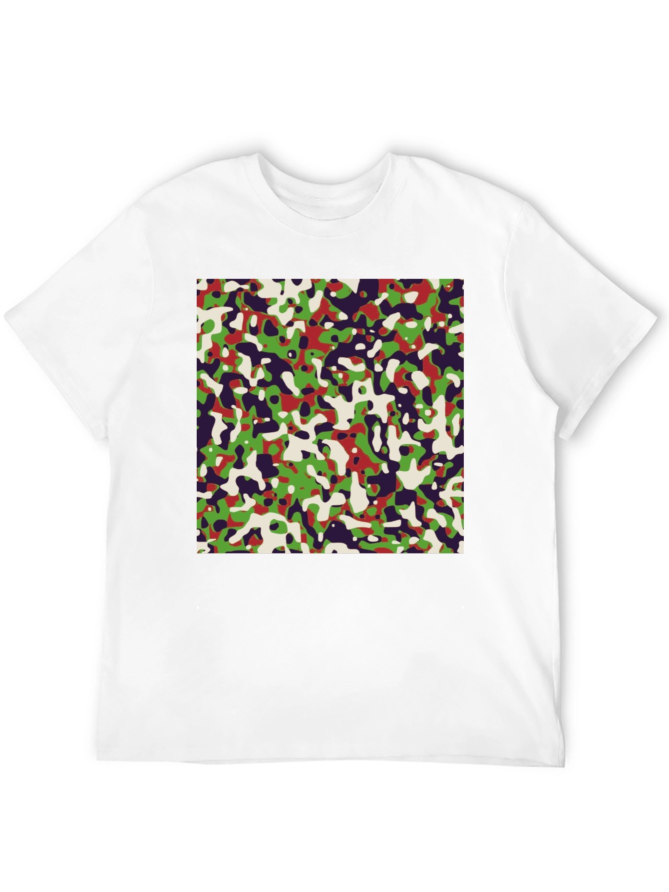 Abstract Camo Graphic Tee - Modern Urban Style
