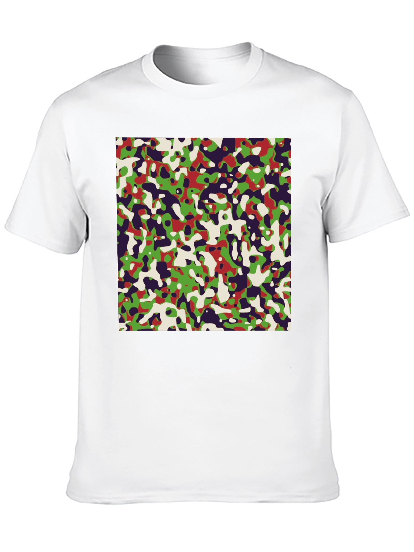 Abstract Camo Graphic Tee - Modern Urban Style