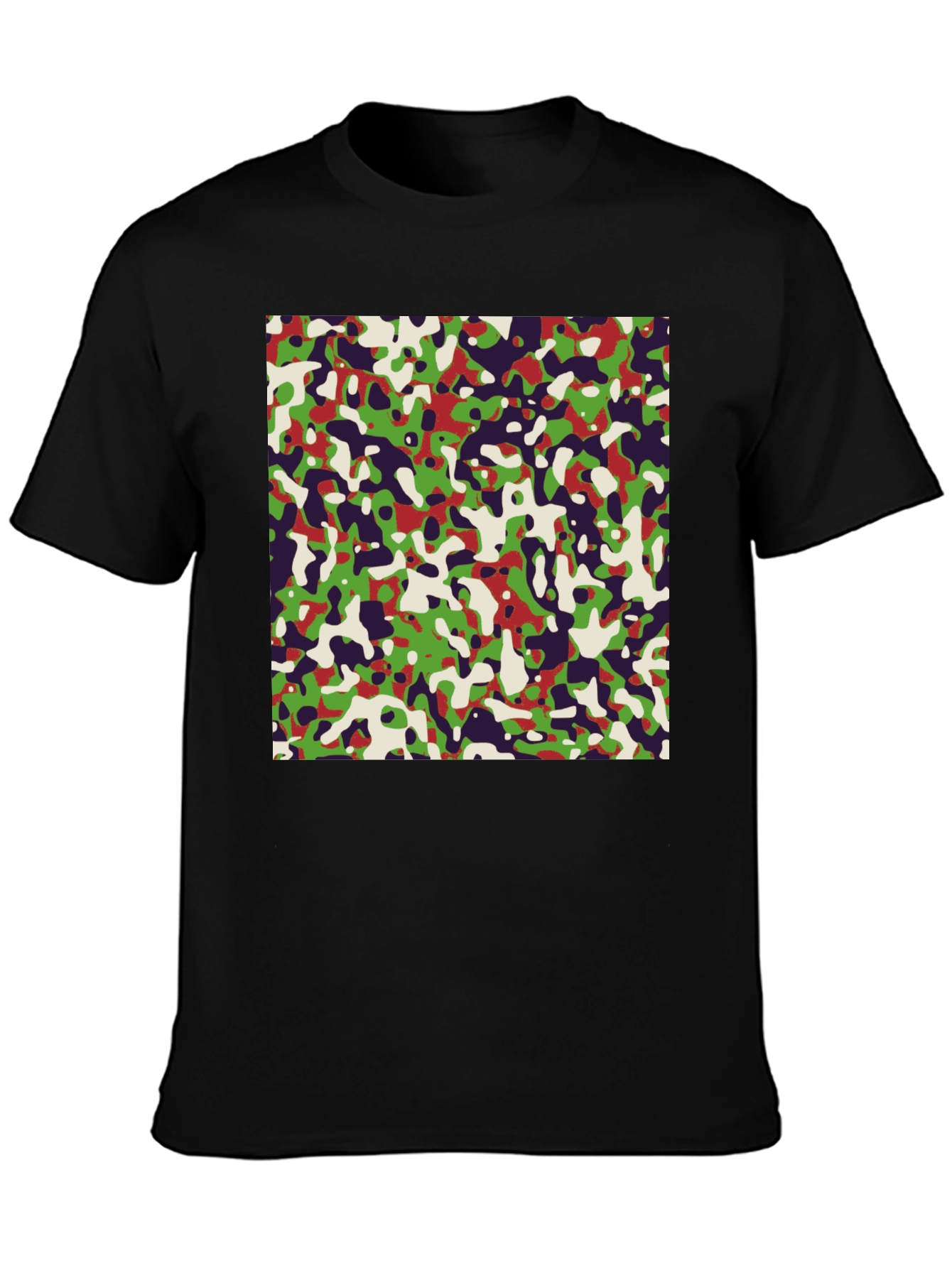 Abstract Camo Graphic Tee - Modern Urban Style