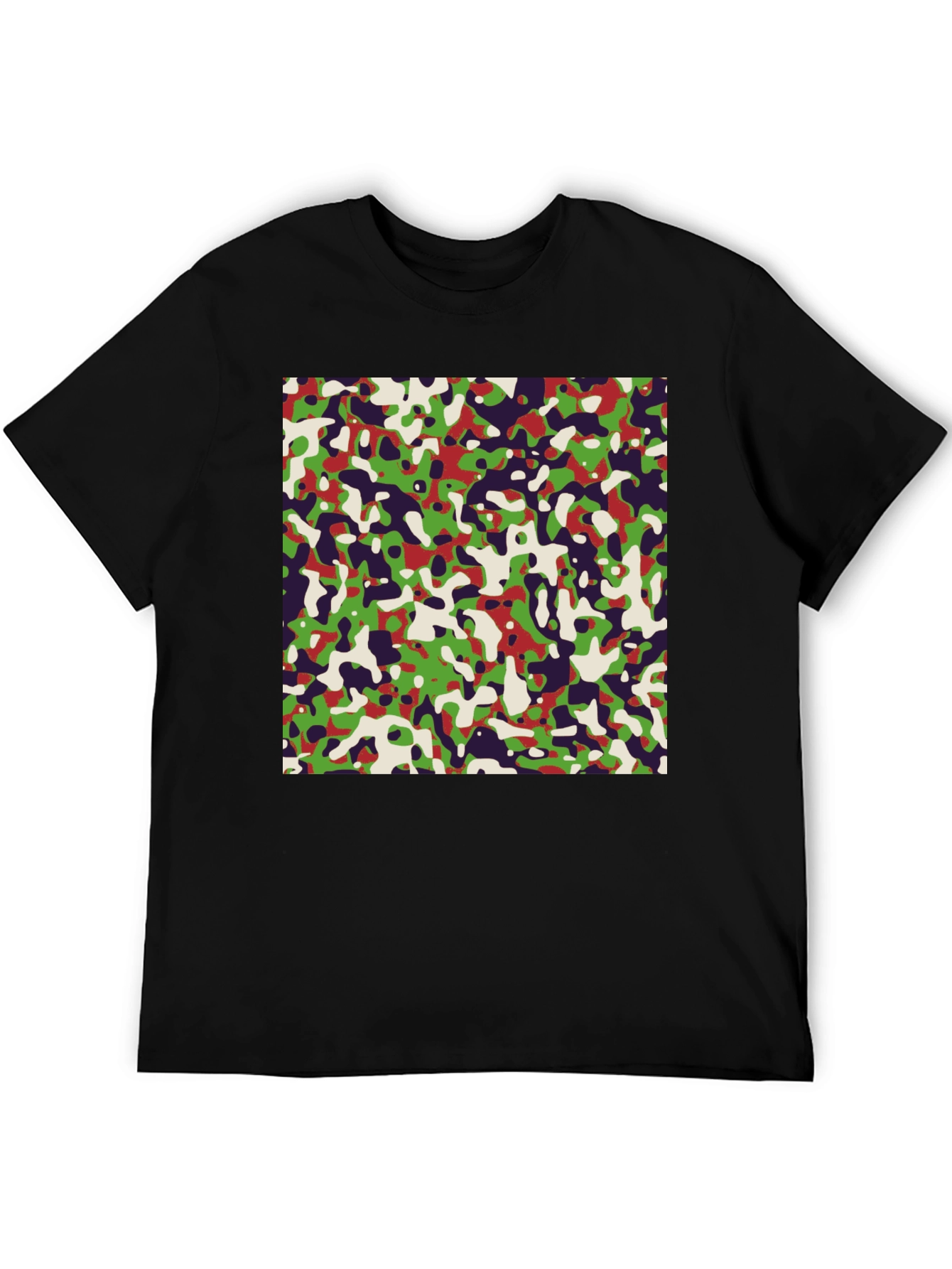 Abstract Camo Graphic Tee - Modern Urban Style