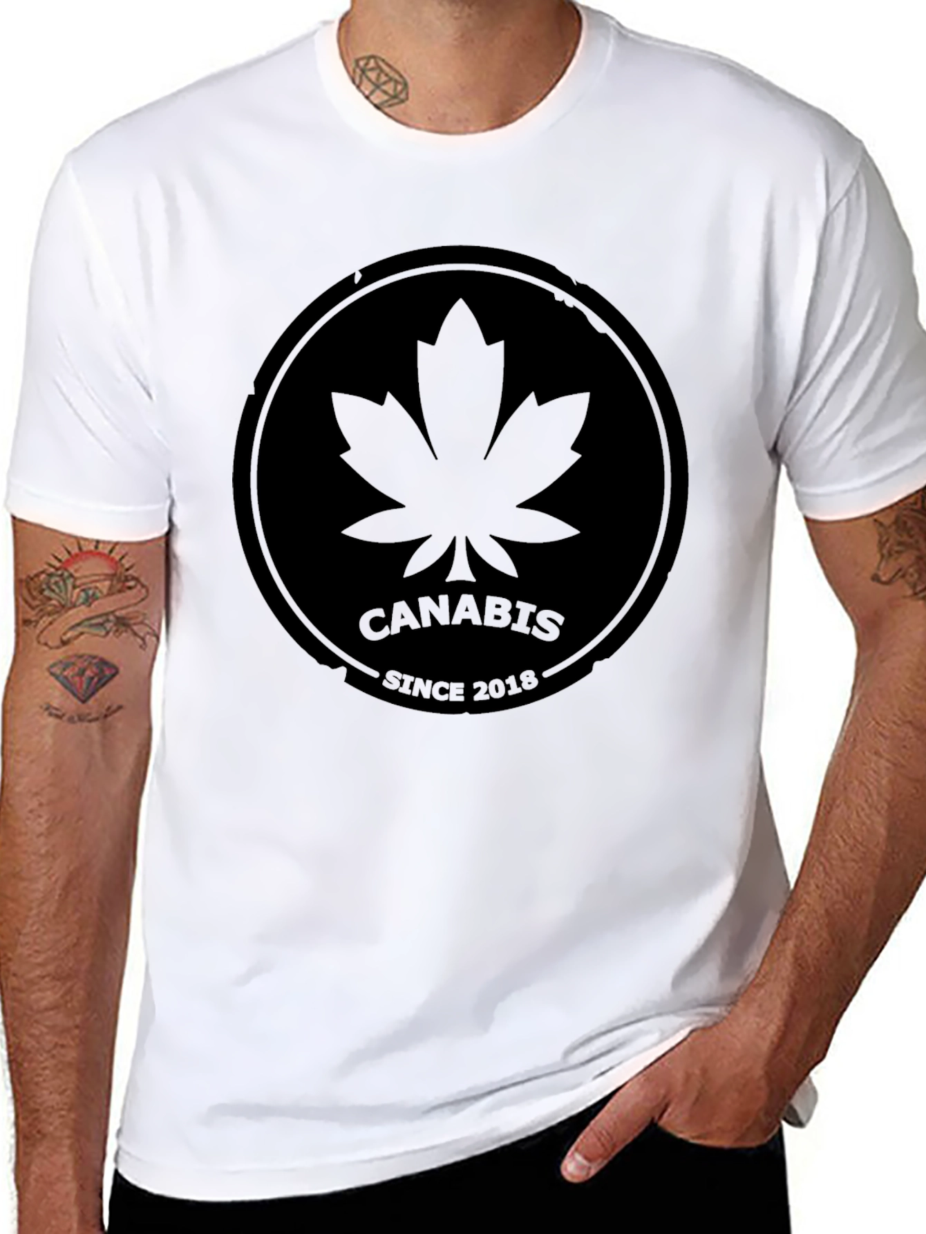 Cannabis Since 2018 Black T-Shirt