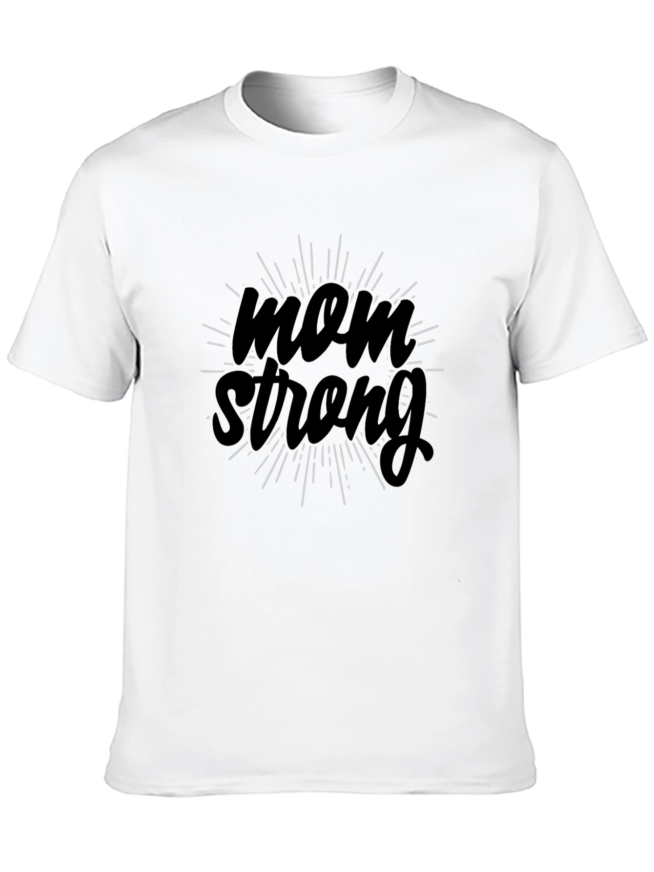 Mom Strong Graphic T-Shirt - Black Cotton Blend