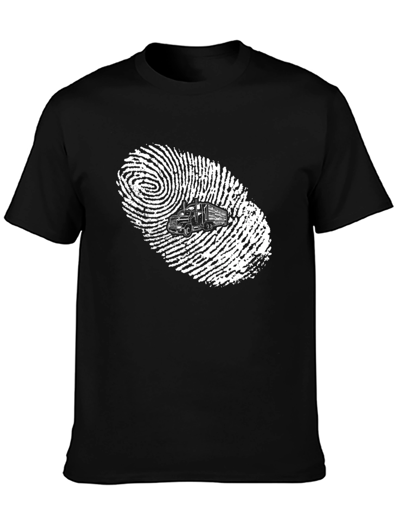 Truckers Identity T-Shirt - Unique Fingerprint Design
