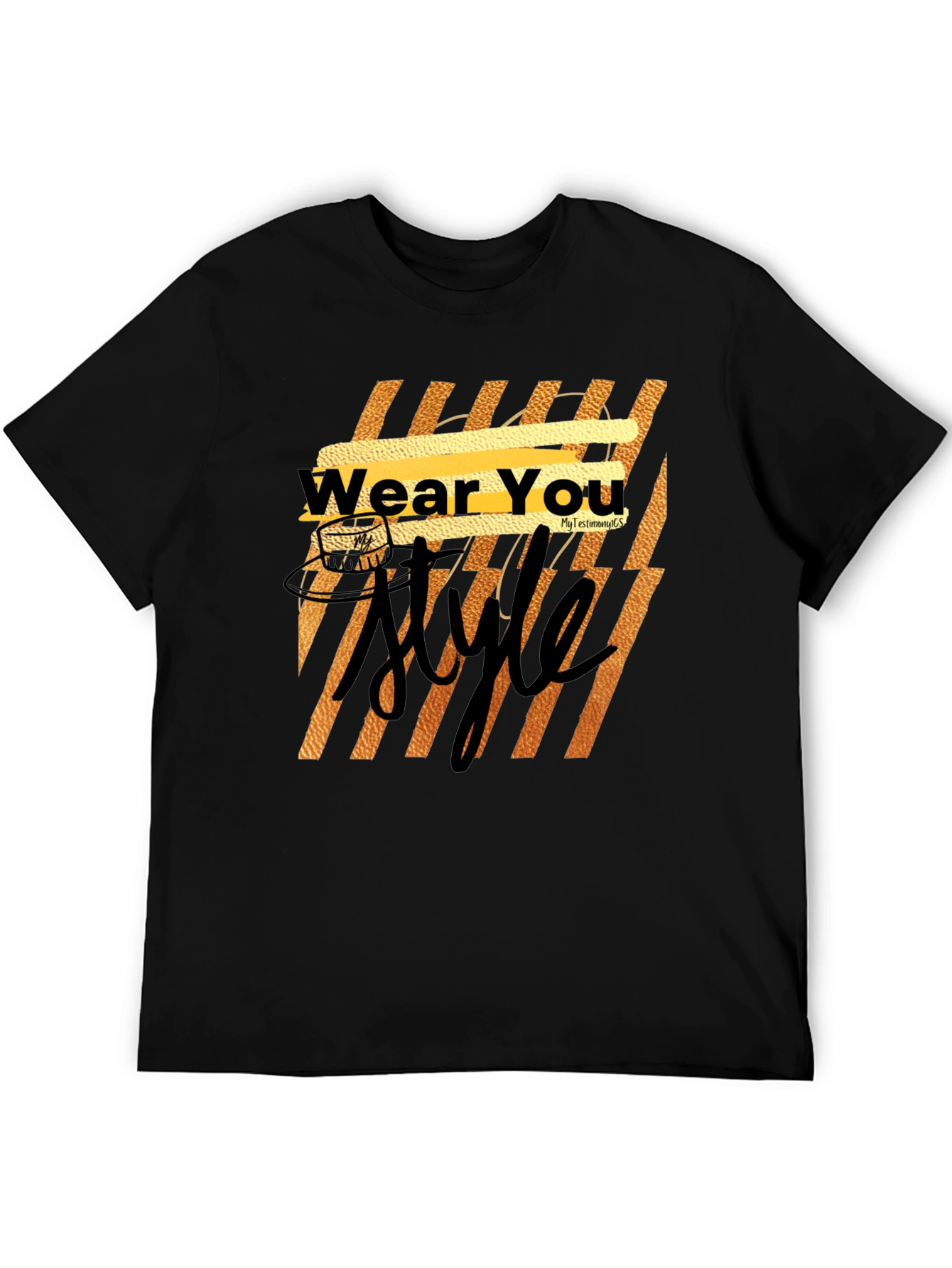 Wear You Style Black Graphic Tee