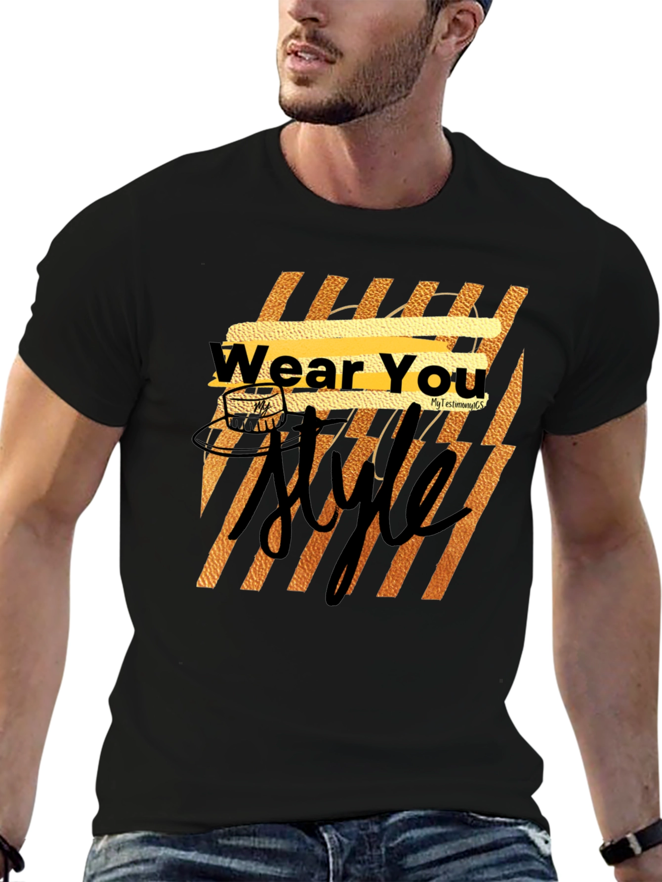 Wear You Style Black Graphic Tee