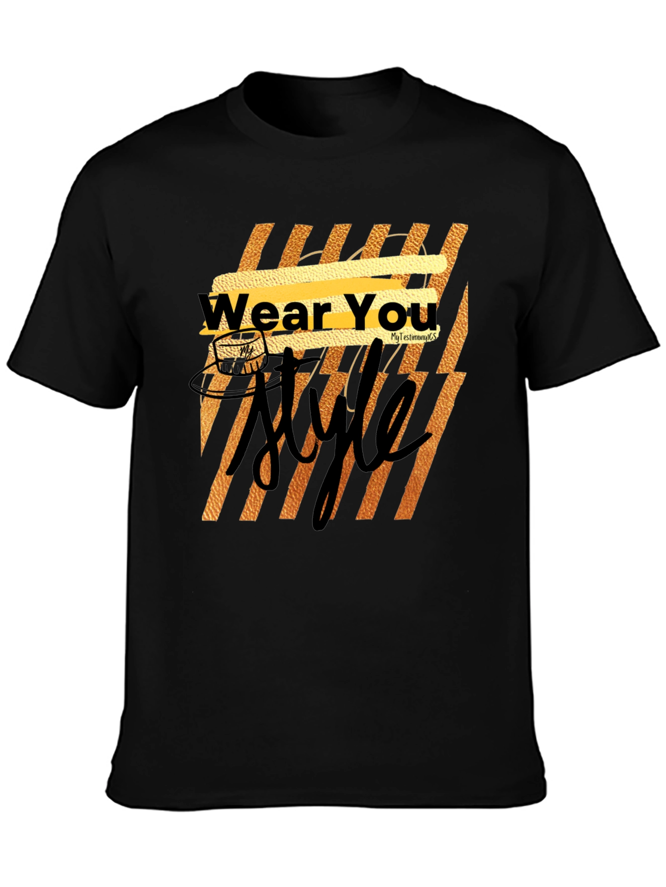 Wear You Style Black Graphic Tee