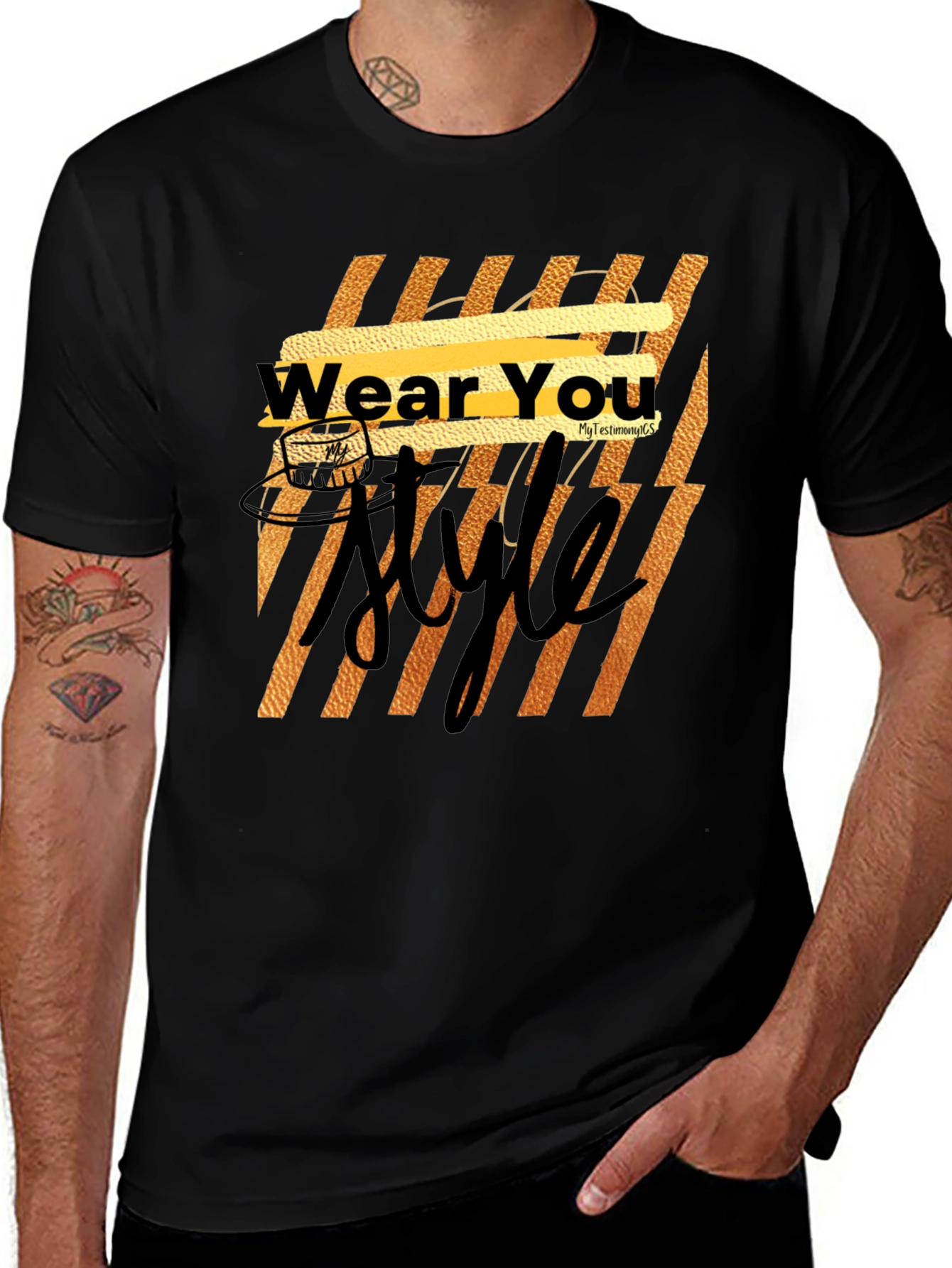 Wear You Style Black Graphic Tee