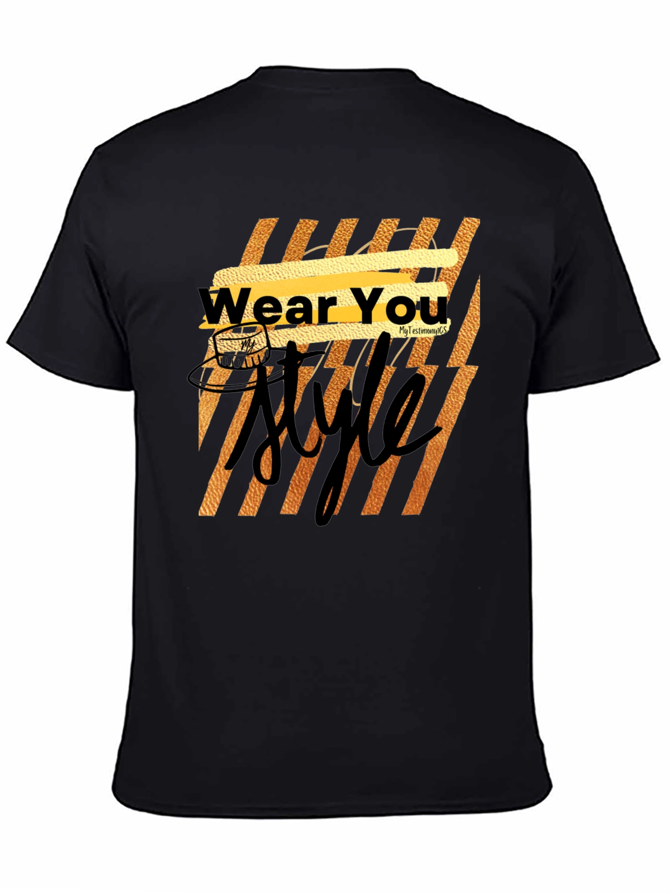 Wear You Style Black Graphic Tee
