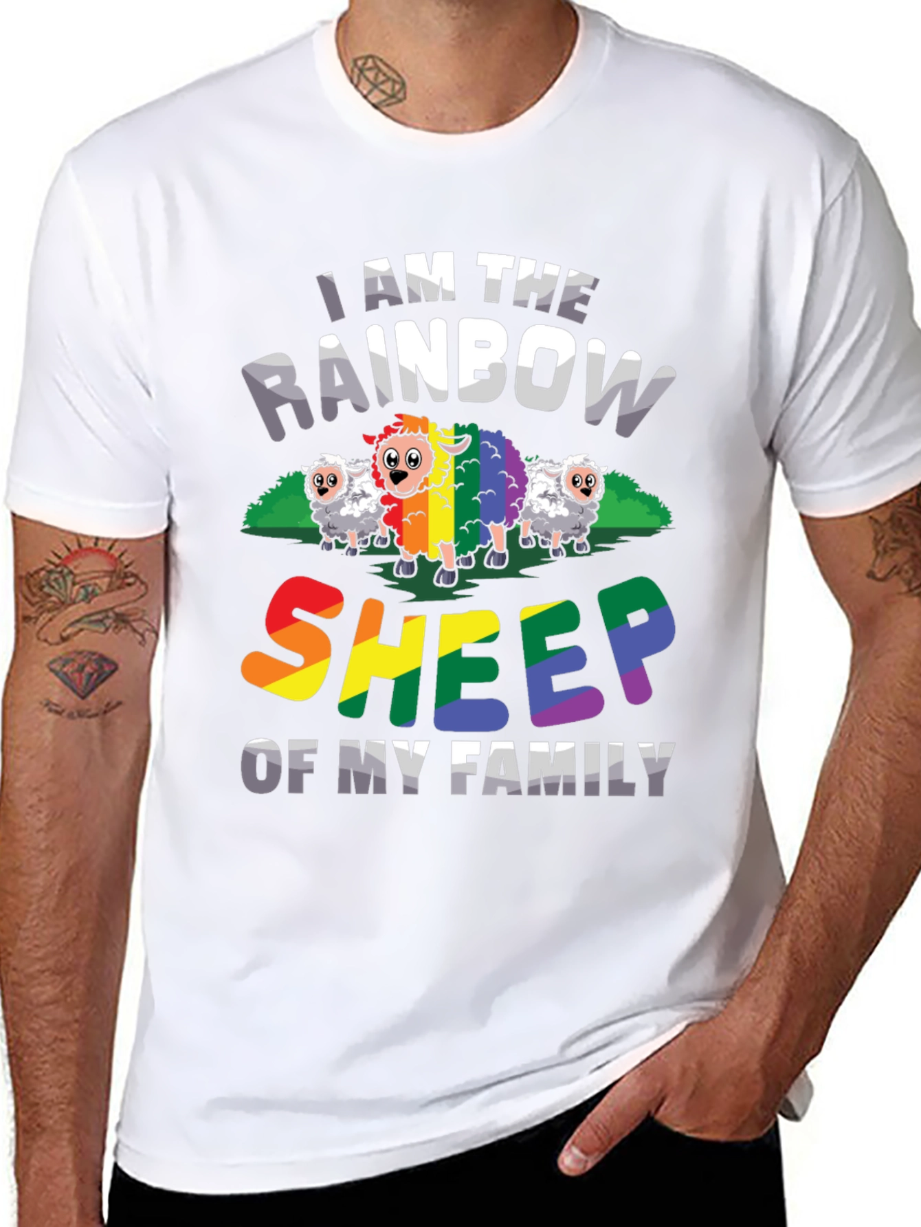 Rainbow Sheep T-Shirt - LGBTQ Pride Apparel