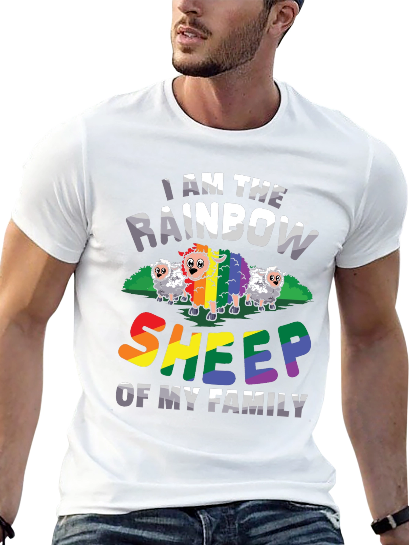 Rainbow Sheep T-Shirt - LGBTQ Pride Apparel