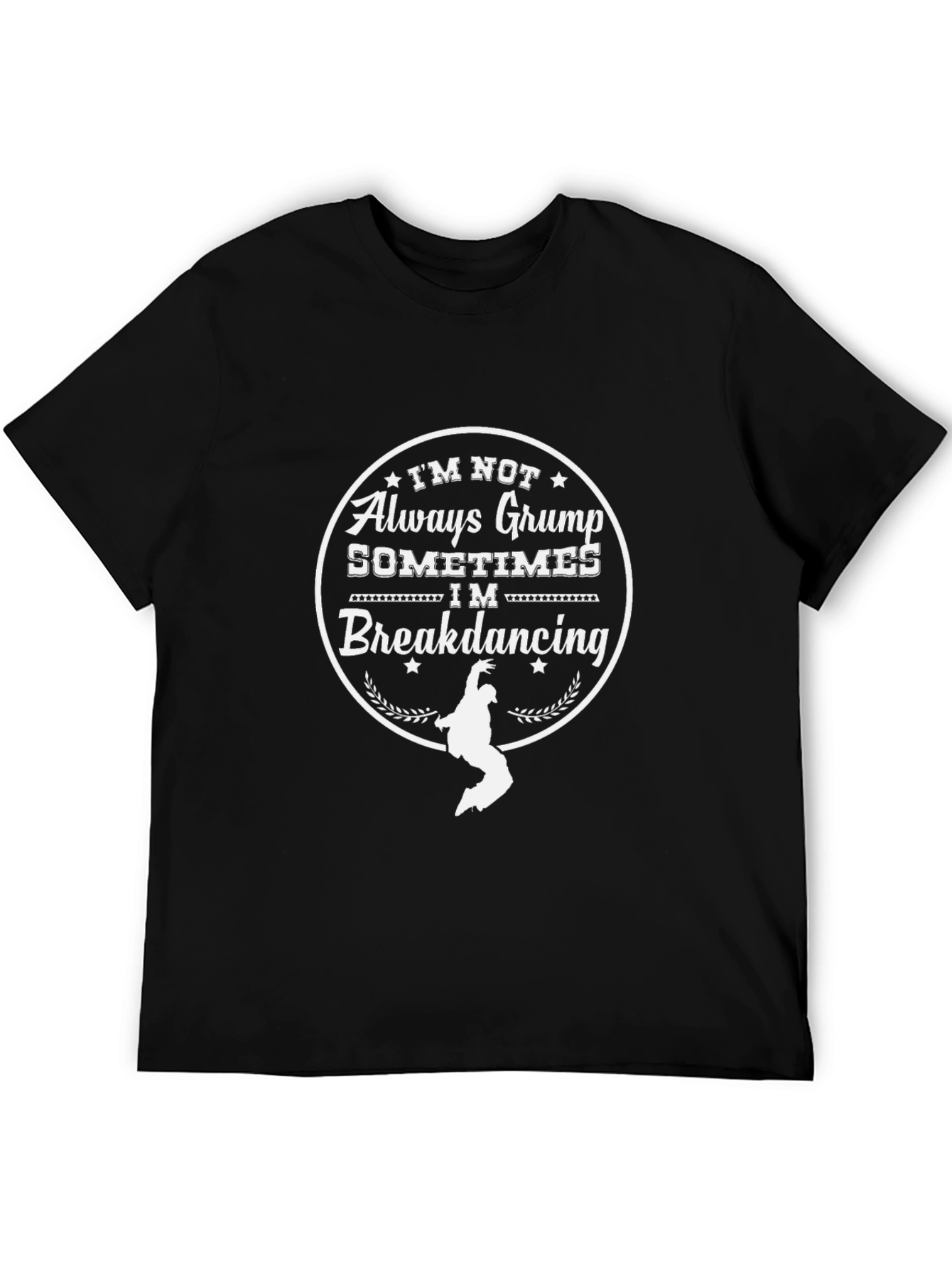 Grump Breakdancing Graphic Tee - Black