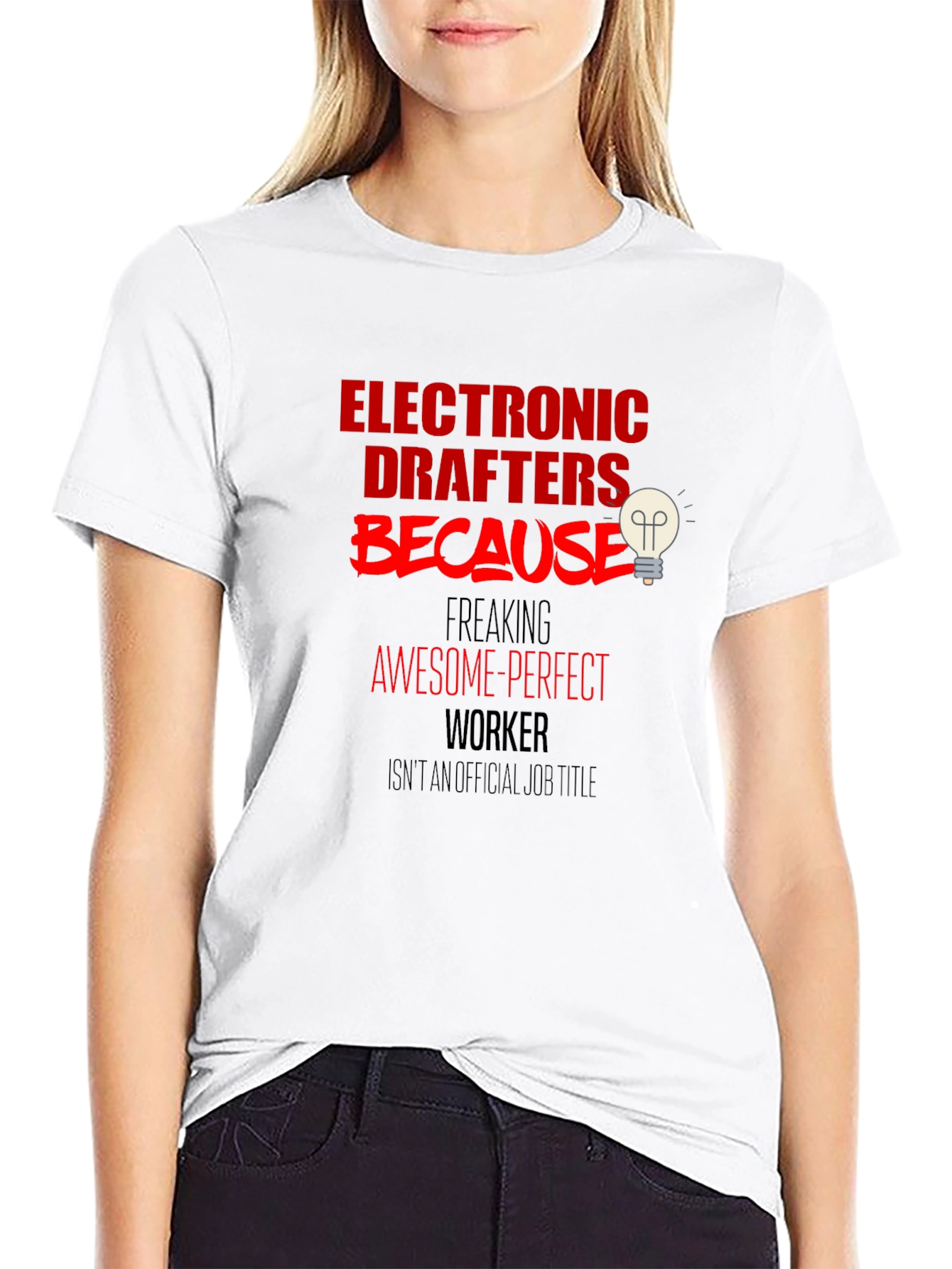 Electronic Drafters Awesome Worker Black T-Shirt