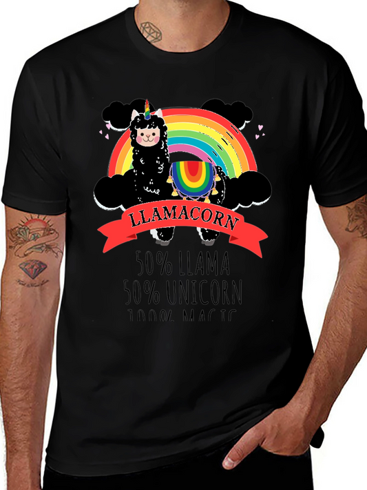 Llamacorn Graphic Tee - 50% Llama 50% Unicorn