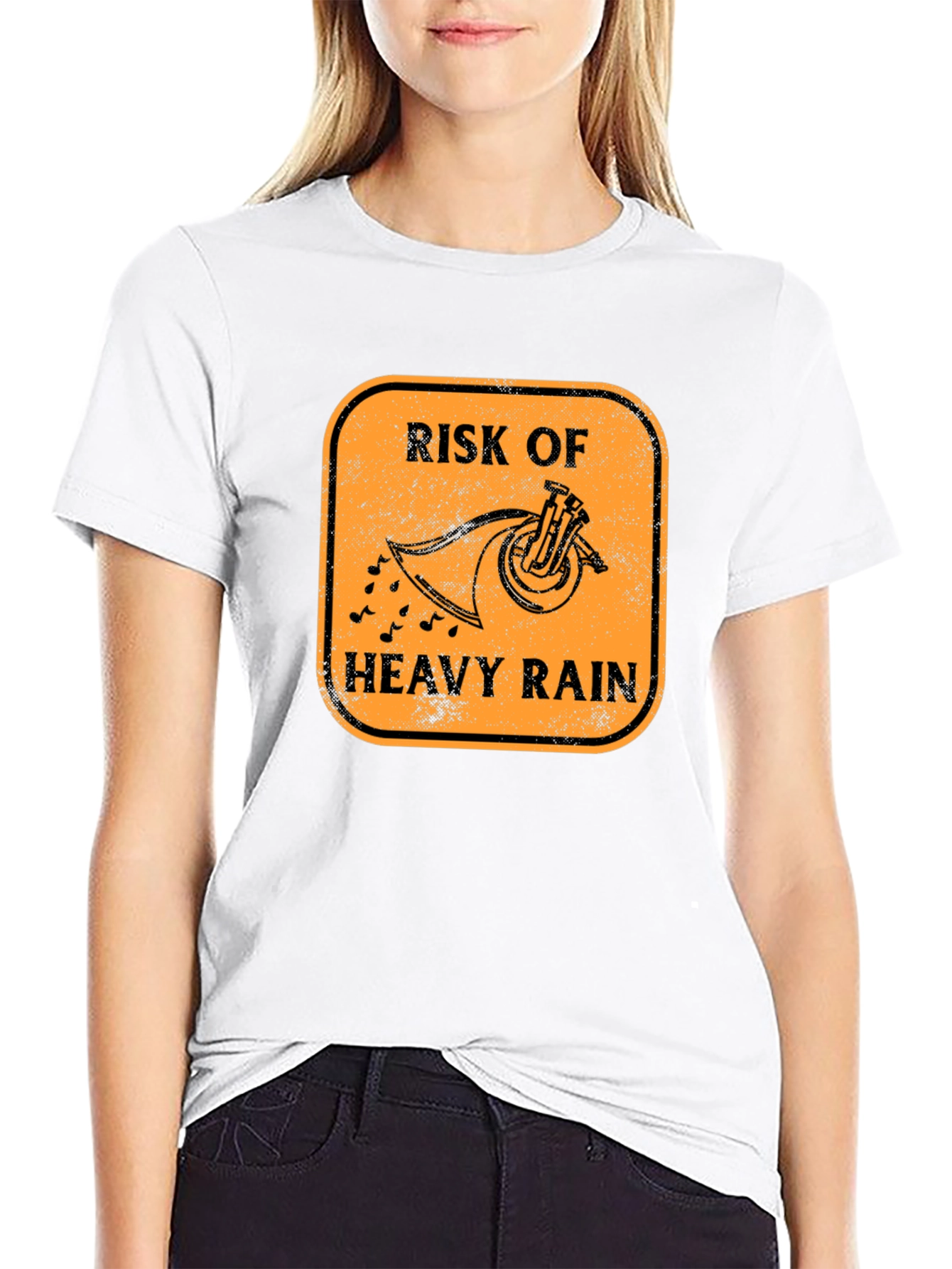 Risk of Heavy Rain Tuba Funny Music T-Shirt